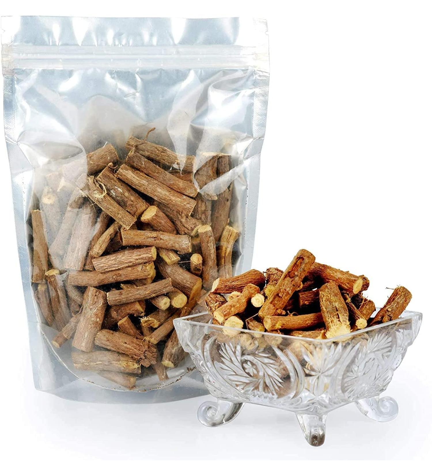 AOZA Organicgreen Herb Mulethi Sticks Licorice Roots - 100 * 2 PCS 200 GMS | | Glycyrrhiza Glabra Yashtimadhu - Buy Online on SooperMarket.com