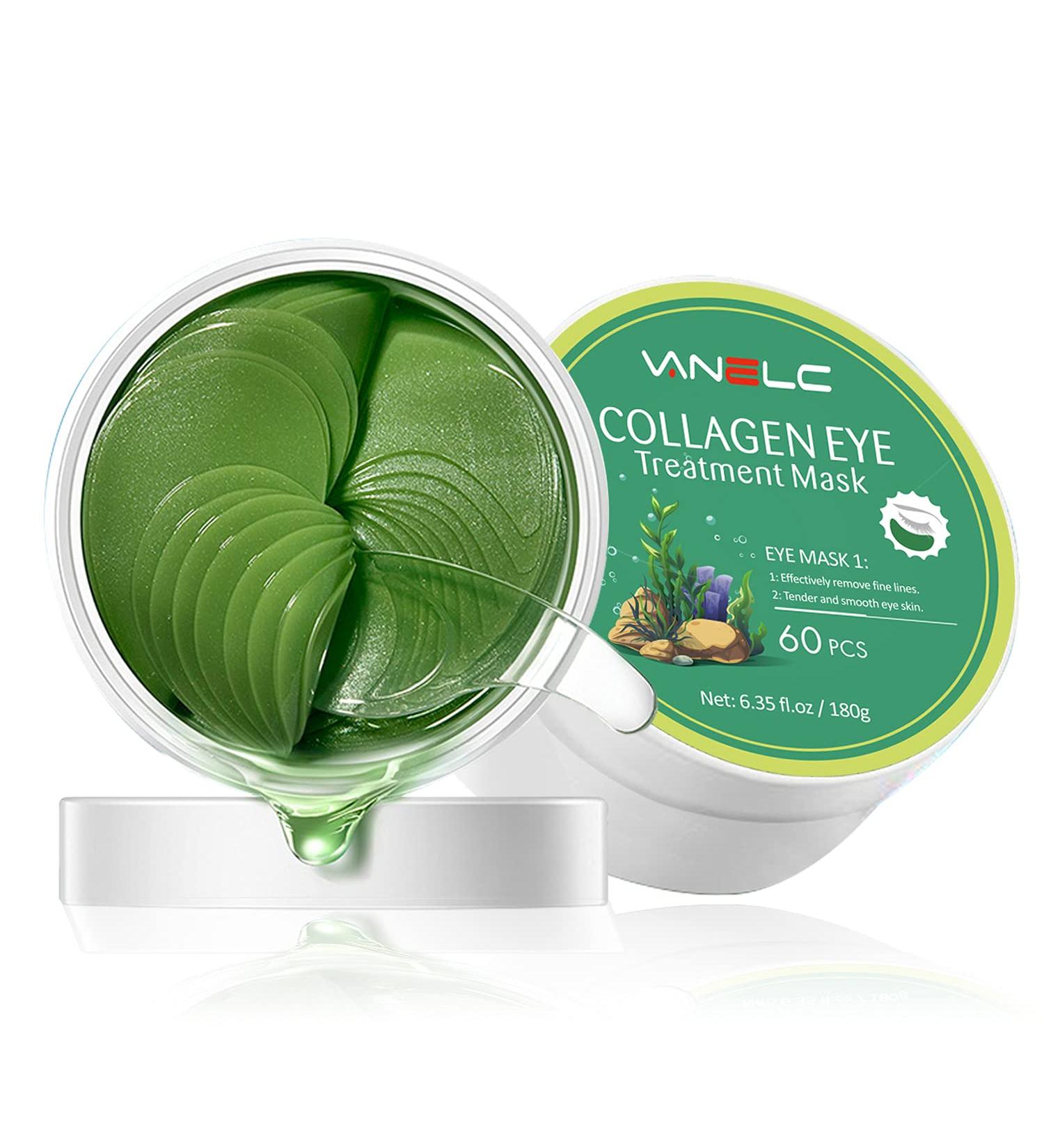 VANELC Eye Mask - Collagen Seaweed Under Eye Patches for Dark Circles Puffiness & Wrinkles | Natural Eye Treatment Gel - Buy Online on SooperMarket.com