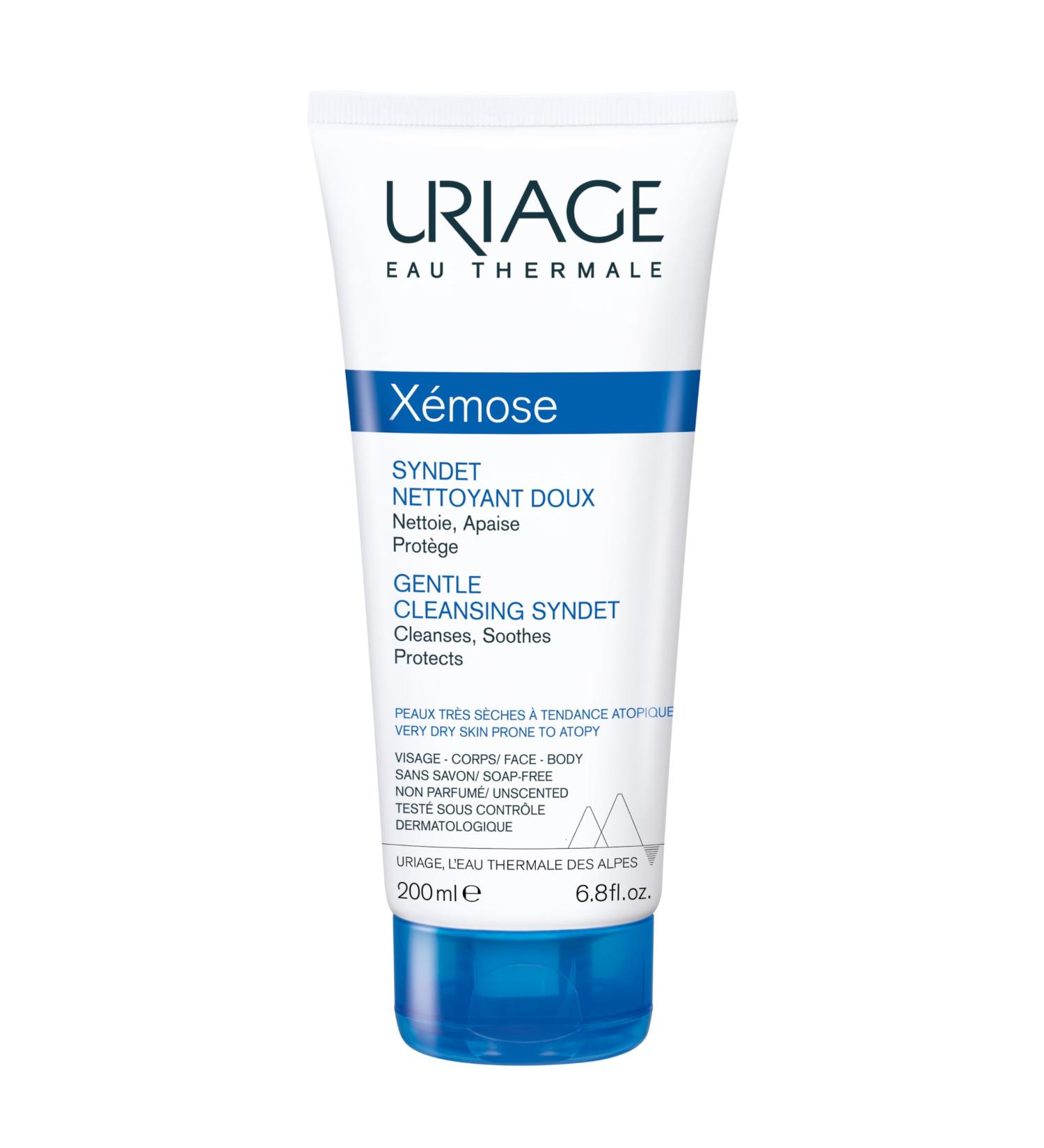 URIAGE Xemose Gentle Cleansing Syndet 6.8 fl. oz. | Soap-Free & Fragrance-Free Face & Body Wash for Very Dry Skin | Soothes Cleanses & Protects Skin - Buy Online on SooperMarket.com