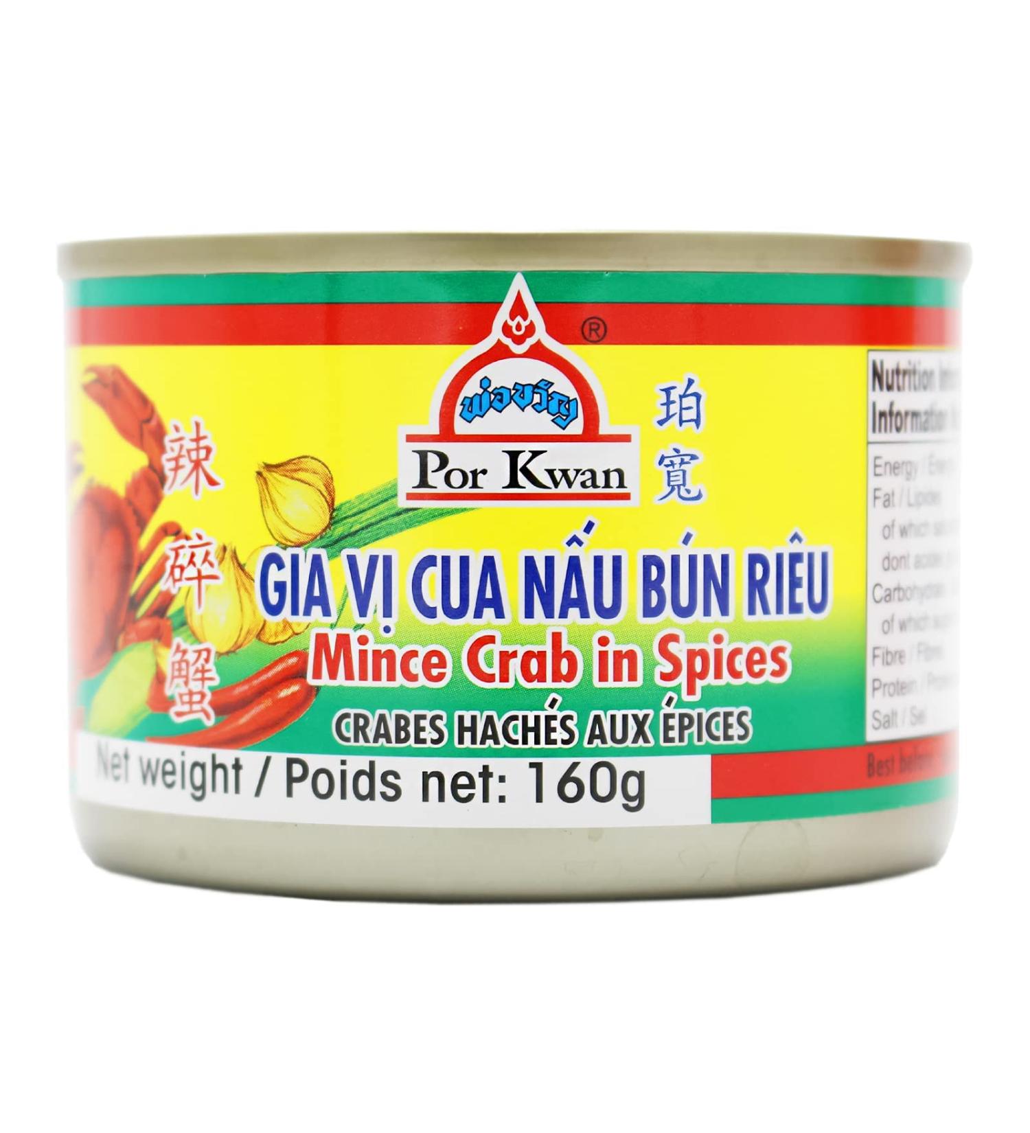 Buy POR KWAN Crab Paste - Authentic Thai Flavor (160g) - International Shipping Available - Buy Online on SooperMarket.com