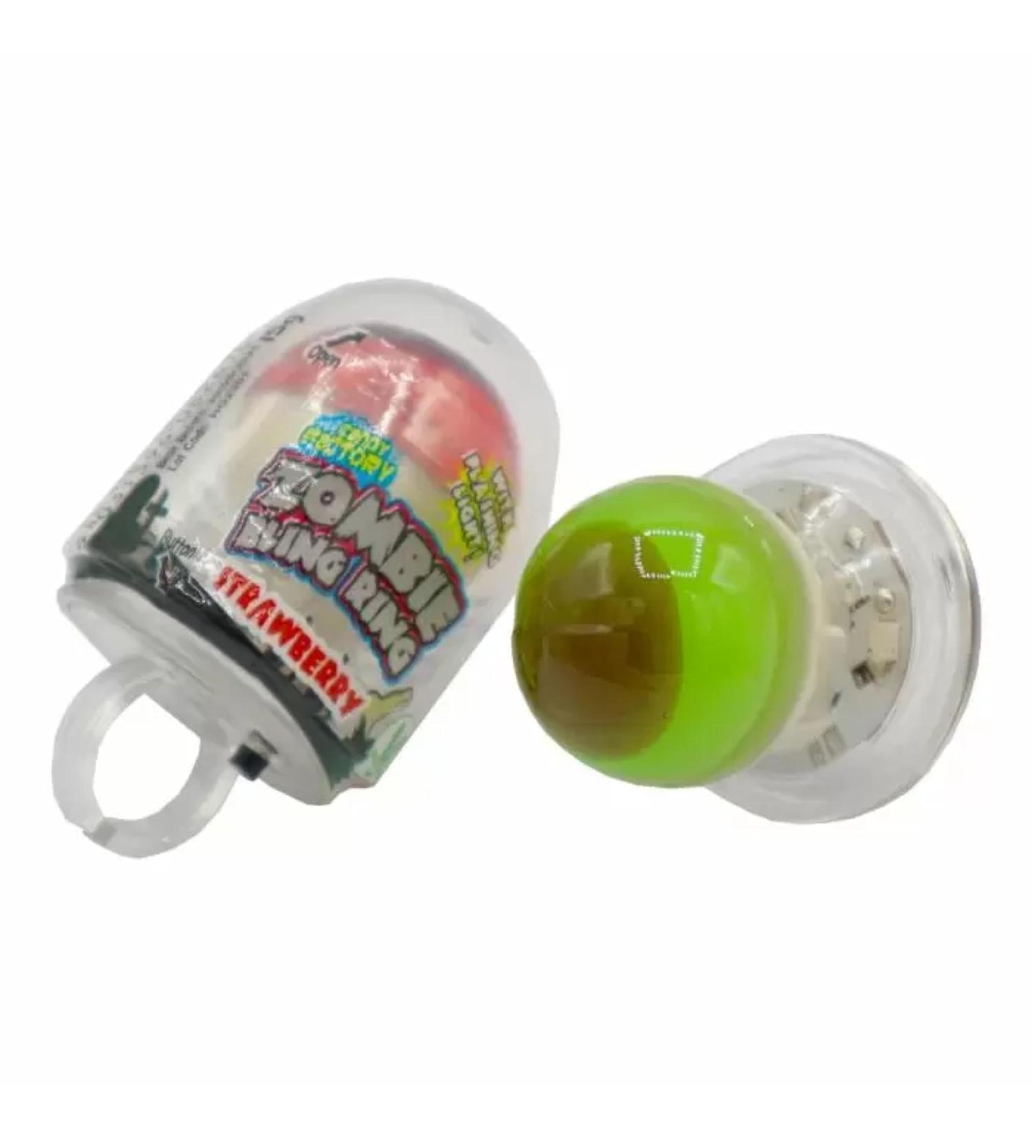 x8 Flashing lolly Pops pack of 8 sweets Zombie Bling Ring .Blue Razz Apple & strawberry flavour lollipops Press the button and watch it shine! Perfect novelty treat. Ideal for Halloween. - Buy Online on SooperMarket.com