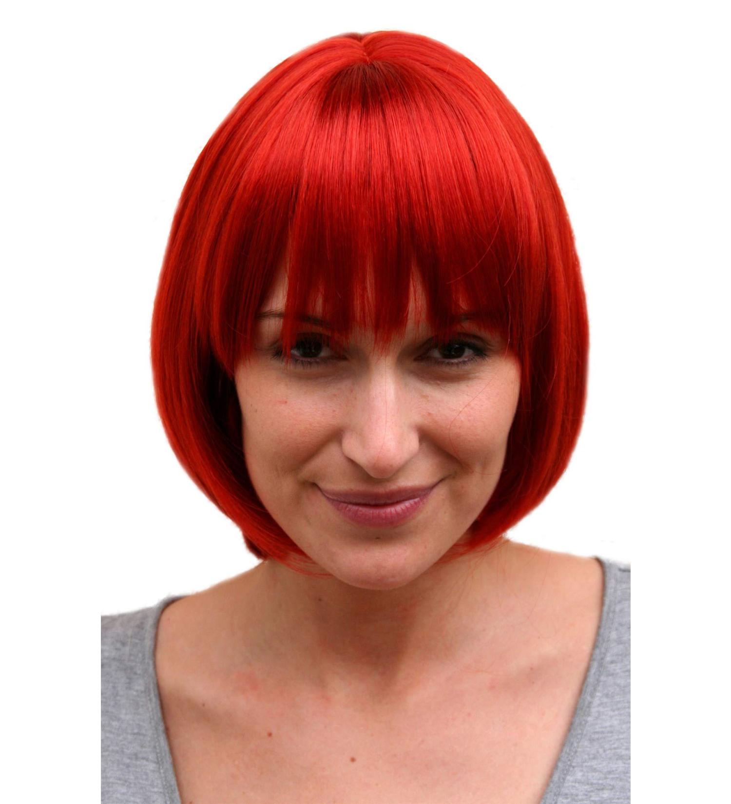 WIG ME UP 742-135 Bob Wig | Short Straight Red Femdom Style - 25 cm - Buy Online on SooperMarket.com