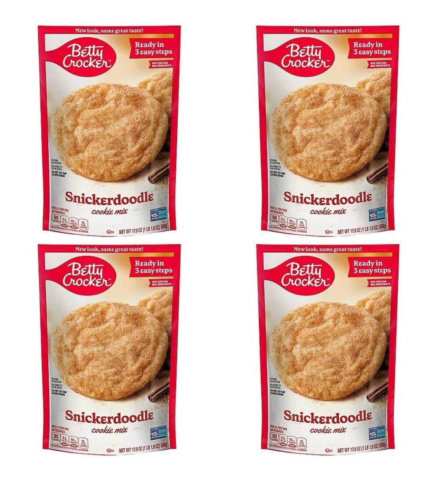 Betty Crocker Snickerdoodle Cookie Mix 17.9 oz - Pack of 4 | Delicious Homemade Cookies Made Easy - Buy Online on SooperMarket.com