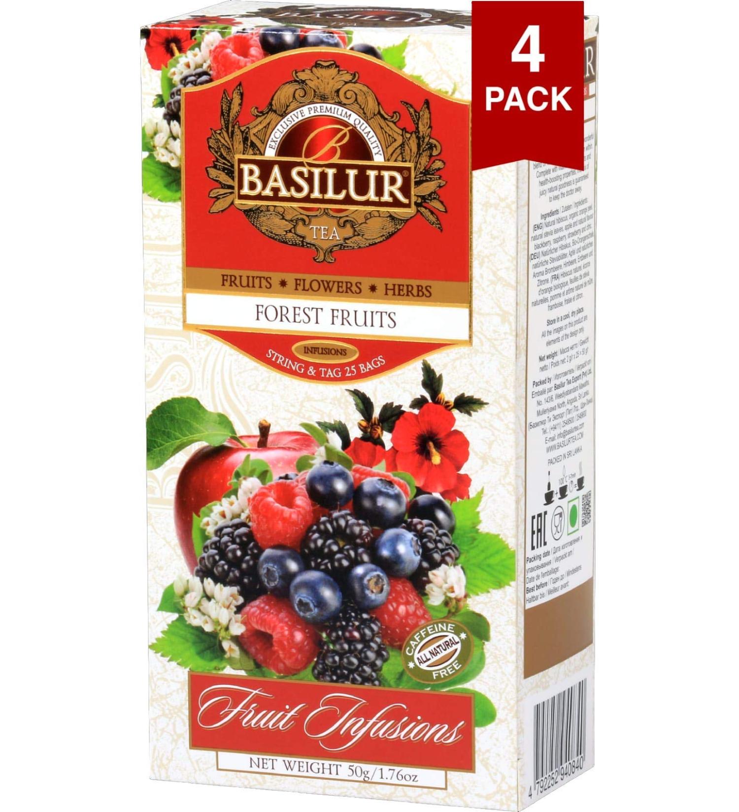 Fruit Infusion Forest Fruits Tea x (4) - 25 Bags Per Box - Traditional Herbal Tea
