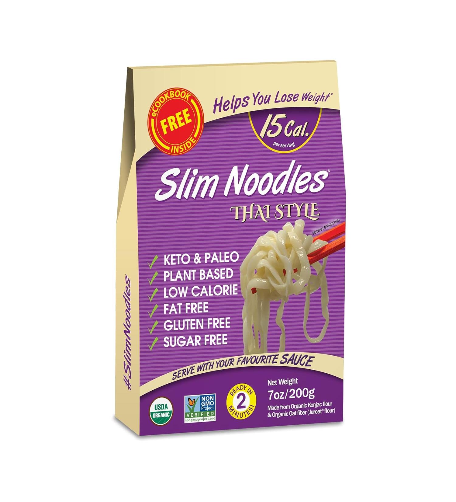 Keto Organic Thai Style Noodles | Konjac Flour & Oat Fiber | Healthy Instant Meal | 7oz - Pack of 6 - Buy Online on SooperMarket.com