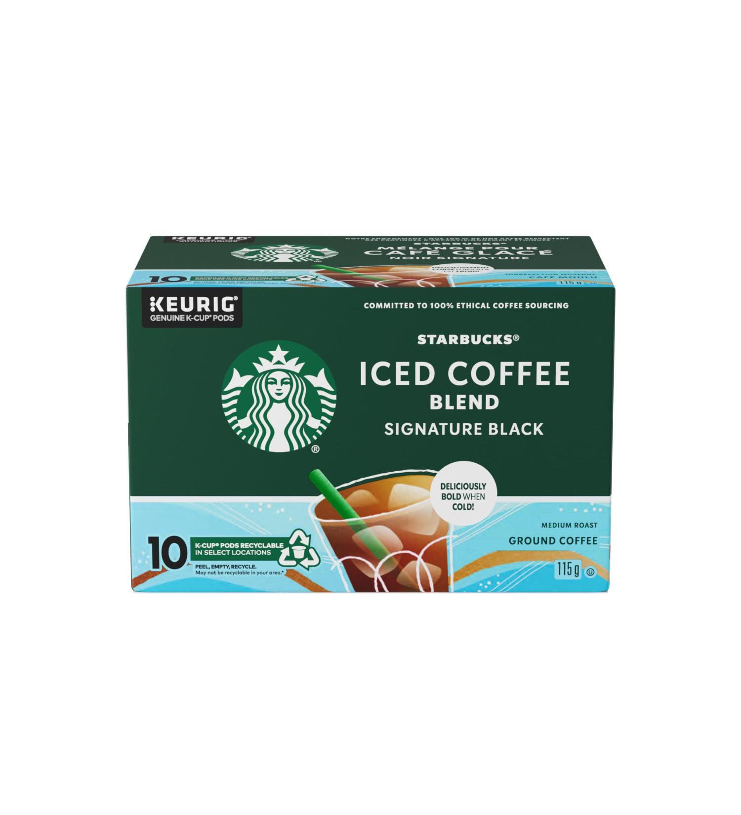 STARBUCKS Iced Coffee Blend Signature Black K-Cups Cold Brew Coffee Pods Medium Roast Vibrant Smooth And Balanced - Buy Online on SooperMarket.com