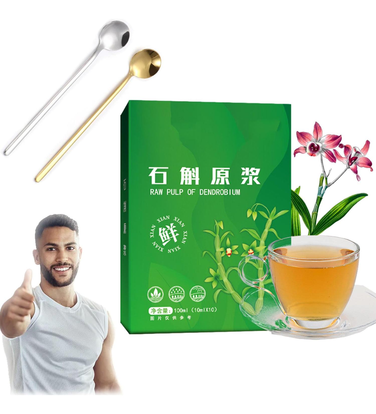 Dendrobium Puree Drink Dendrobium Extract Herbal Drops Dendrobium Puree Tea Drops Tonify Kidney and Qi Kidney Relieve Fatigue (1PC) - Buy Online on SooperMarket.com
