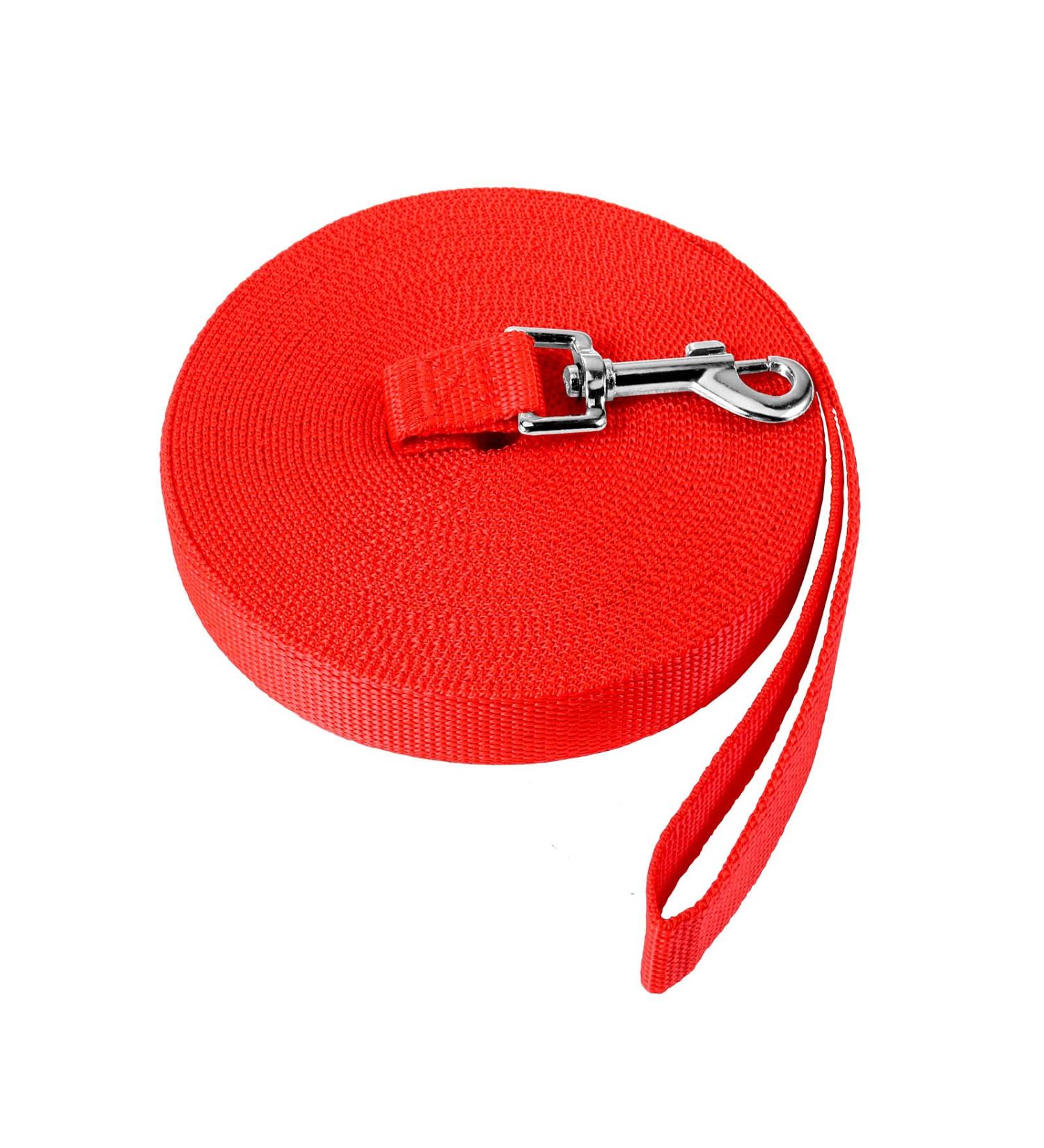 NavoX Training Lead for Dog/Puppy 20m Red Extra Long Line Dog Lead Nylon Long Dog training Leash for Pet Recall hiking camping hunting backyard - Buy Online on SooperMarket.com
