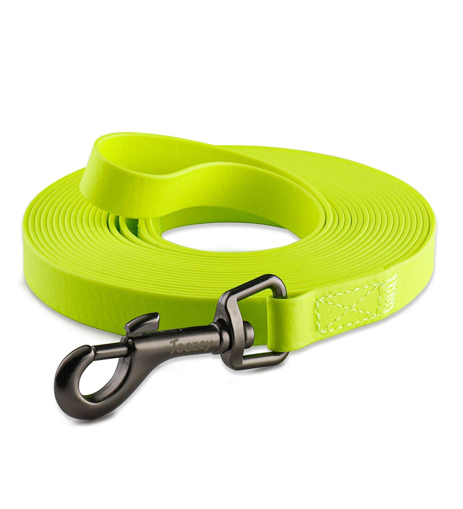 Toozey Waterproof Drag Line for Dogs - 3m 5m 7m 10m 15m 20m - Robust Leash with Hand Loop & Mains Bag - Perfect for All Dog Sizes - Neon Yellow - Buy Online on SooperMarket.com