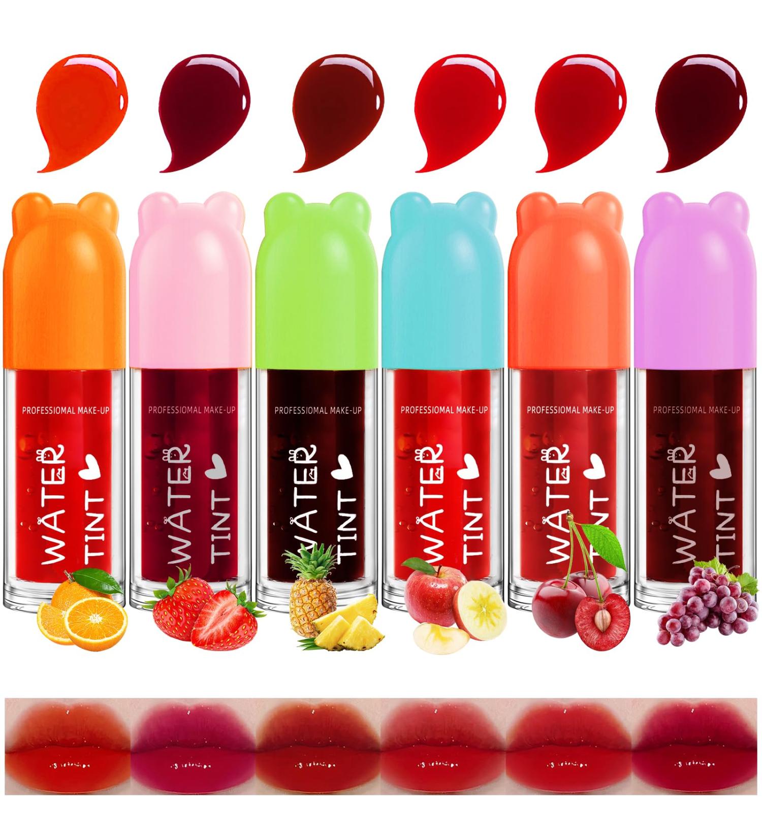 NewBang Lip Tint Stain Set - 6 Colors, Fruit Flavored, Matte Lips & Cheek Tints - Moisturizing, Hydrating, Plumping Liquid Lipstick for Women and Girls - Buy Online on SooperMarket.com