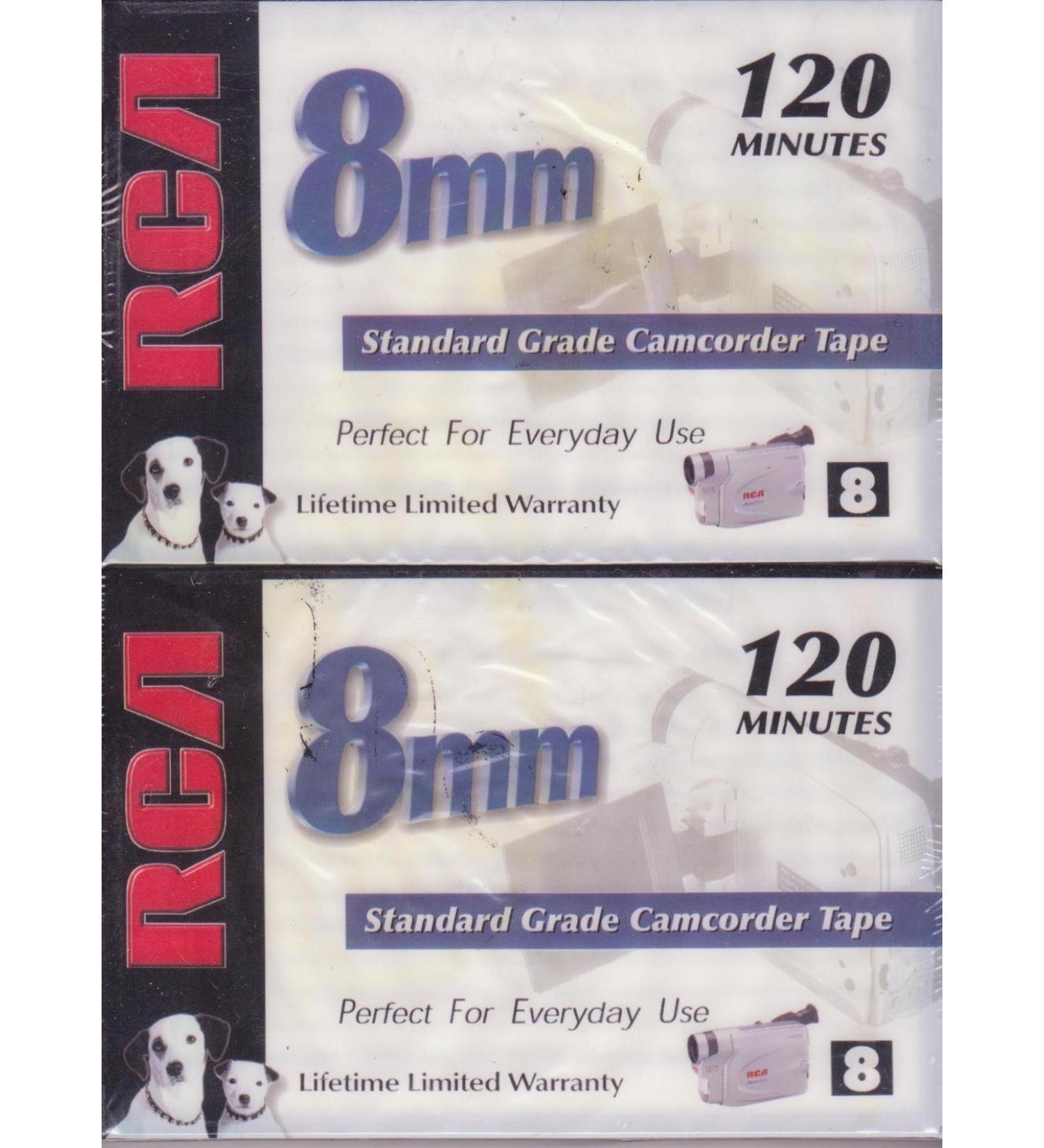 RCA 8mm Standard Grade Camcorder Tape 120 Minutes 2 Pack P6120PK2 by RCA