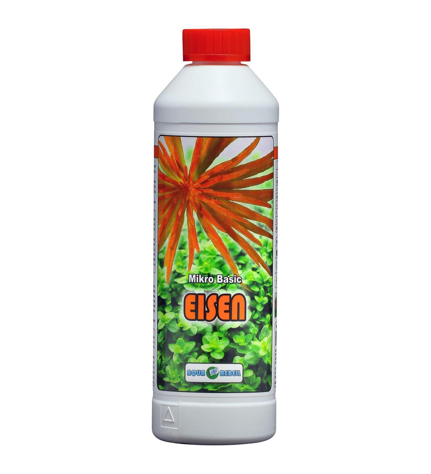 Aqua Rebell Micro Basic Iron fertilizer - 0.5 liter bottle - Optimal supply for your aquarium aquatic plants - fertilizer Aquarium fertilizer especially for aquatic plants developed 0.5L