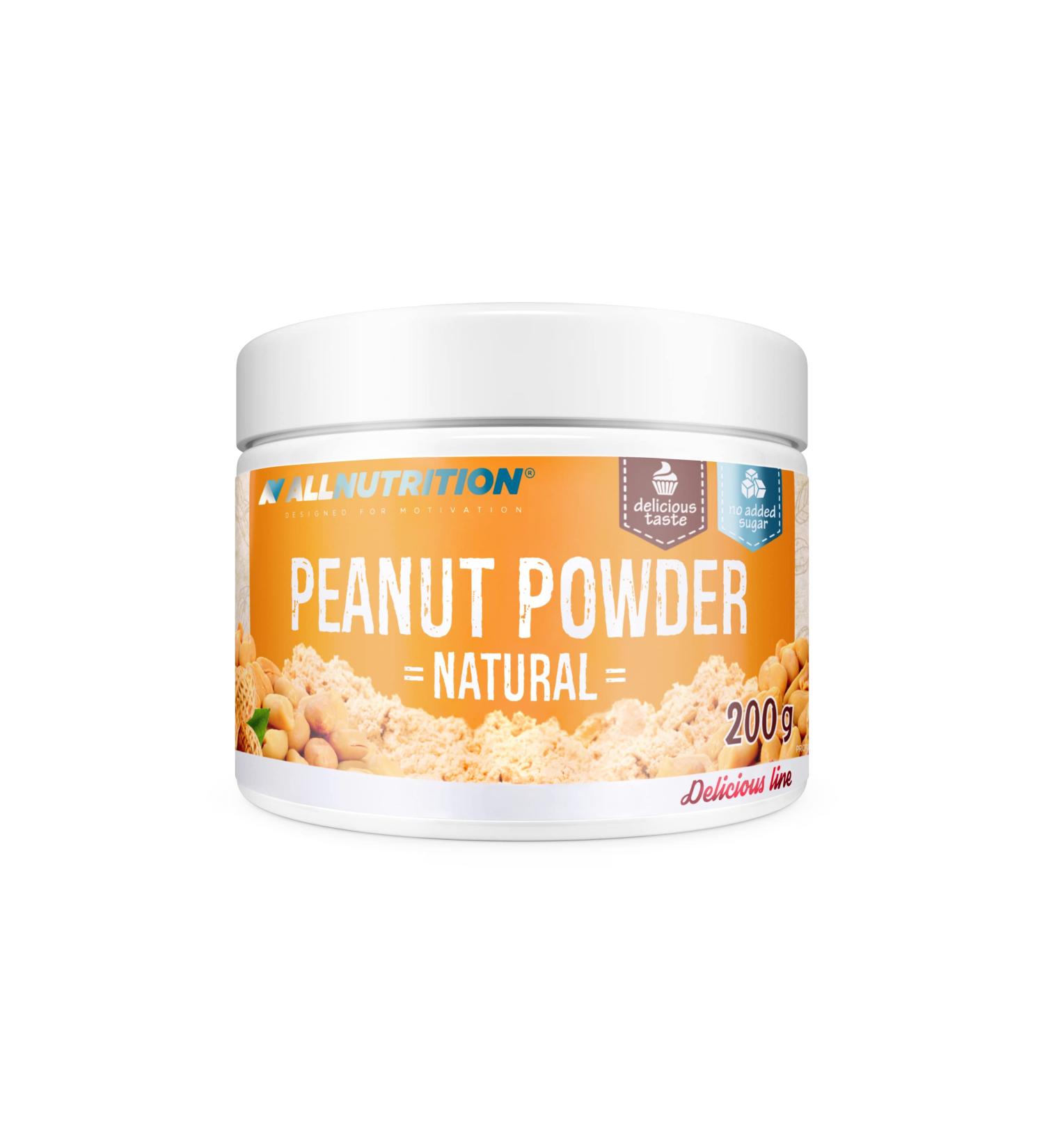 ALLNUTRITION Sugar Free Peanut Powder - Low Fat Peanut Butter - No Sugar Peanut Cream with 50% Protein - Low Calorie Sweets - No Palm Oil - Vegan and Keto Friendly - 200g Natural - Buy Online on SooperMarket.com