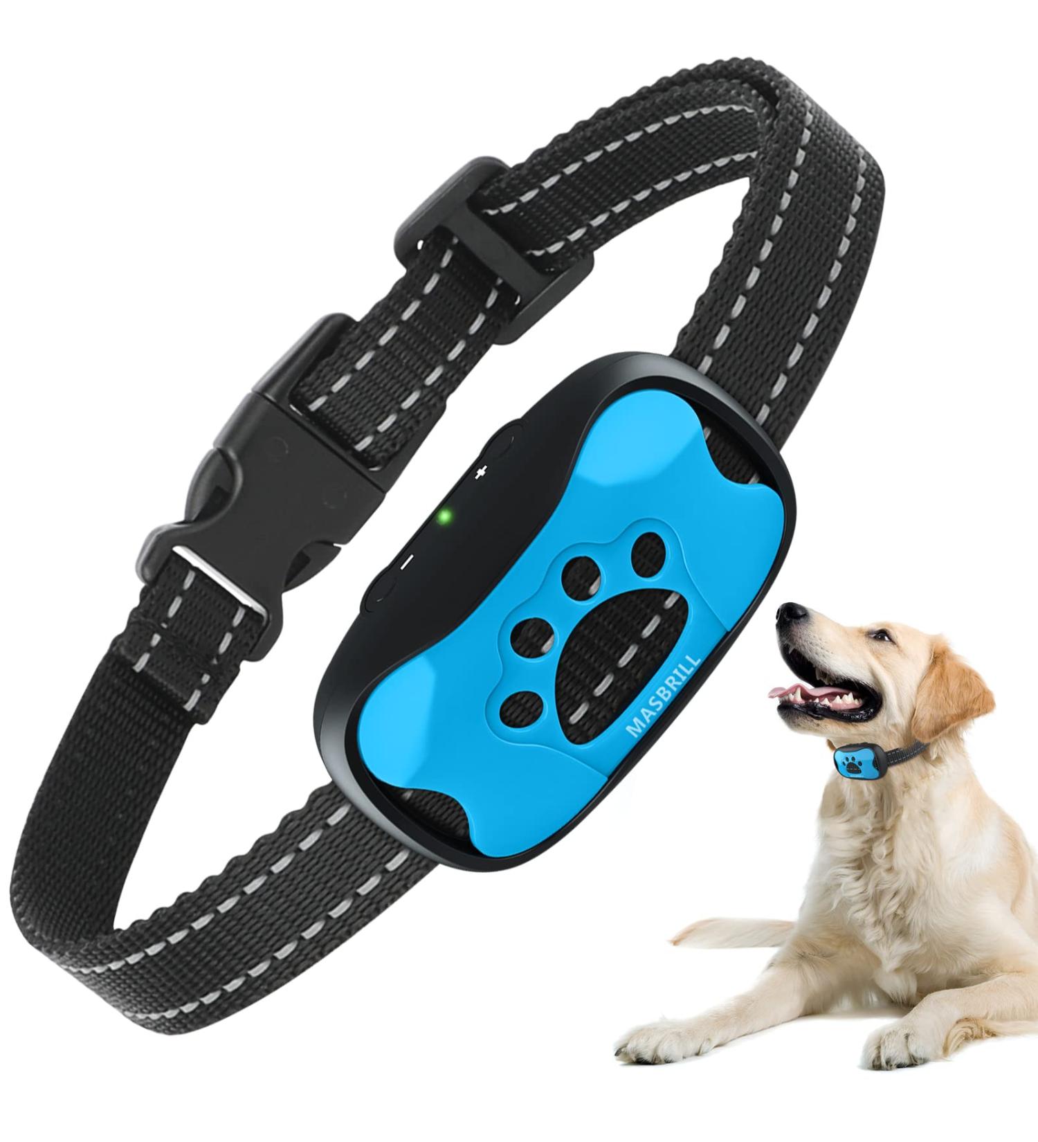 MASBRILL Anti Bark Collar - Humane Vibration Beep Deterrent for Small Medium Large Dogs | 7 Sensitivity Levels - Stop Barking Now! - Buy Online on SooperMarket.com