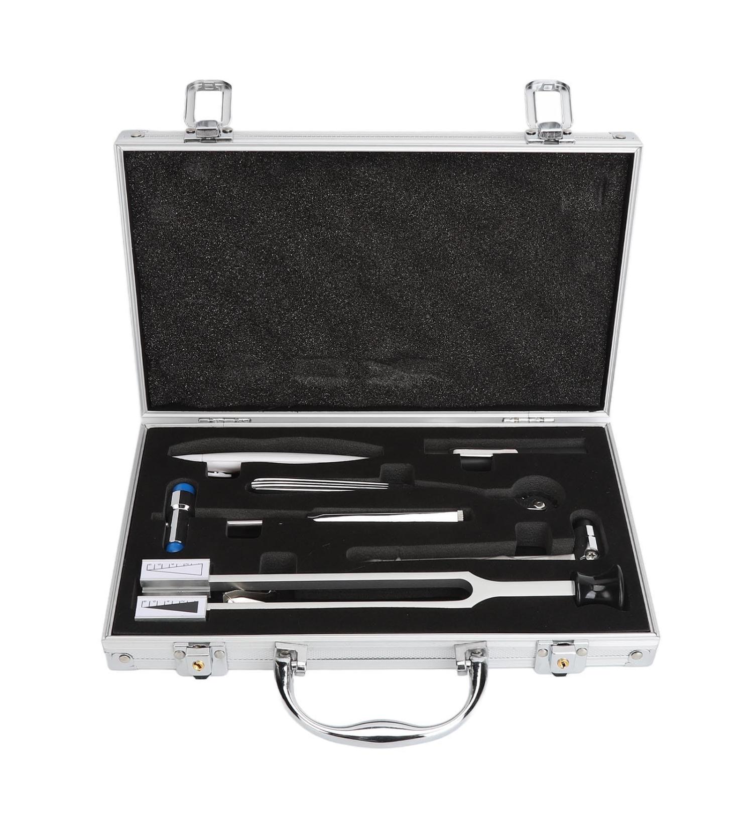 Hammer Diagnostics Kit Temperature Sensor Aluminum Alloy Penlight Tuning Fork Hammer with Storage Case for Patient - Buy Online on SooperMarket.com