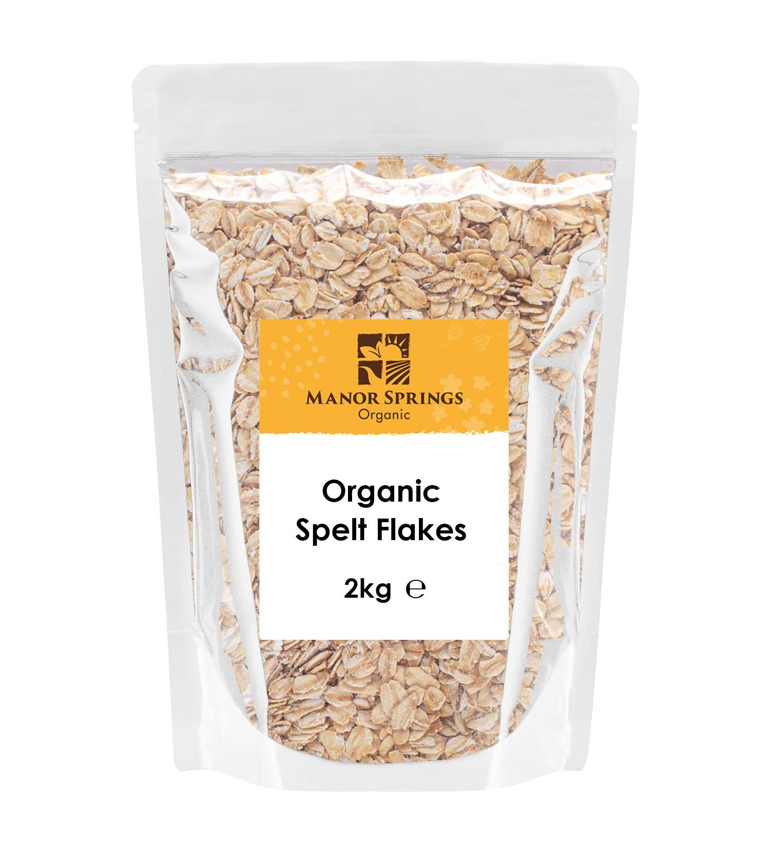 Organic Spelt Flakes 2kg by Manor Springs Organic - Buy Online on SooperMarket.com