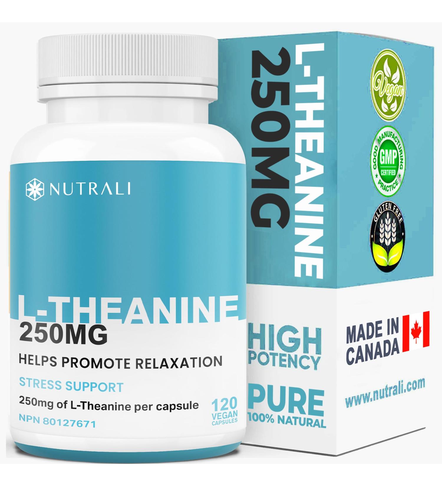 HIGH POTENCY L-Theanine Supplements 250mg Stress Support Improved Sleep Promotes Calm & Relaxation Anxiety Relief Natural Vegan Gluten Free. 120 Capsules 1 Pack 120 count (Pack of 1) - Buy Online on SooperMarket.com