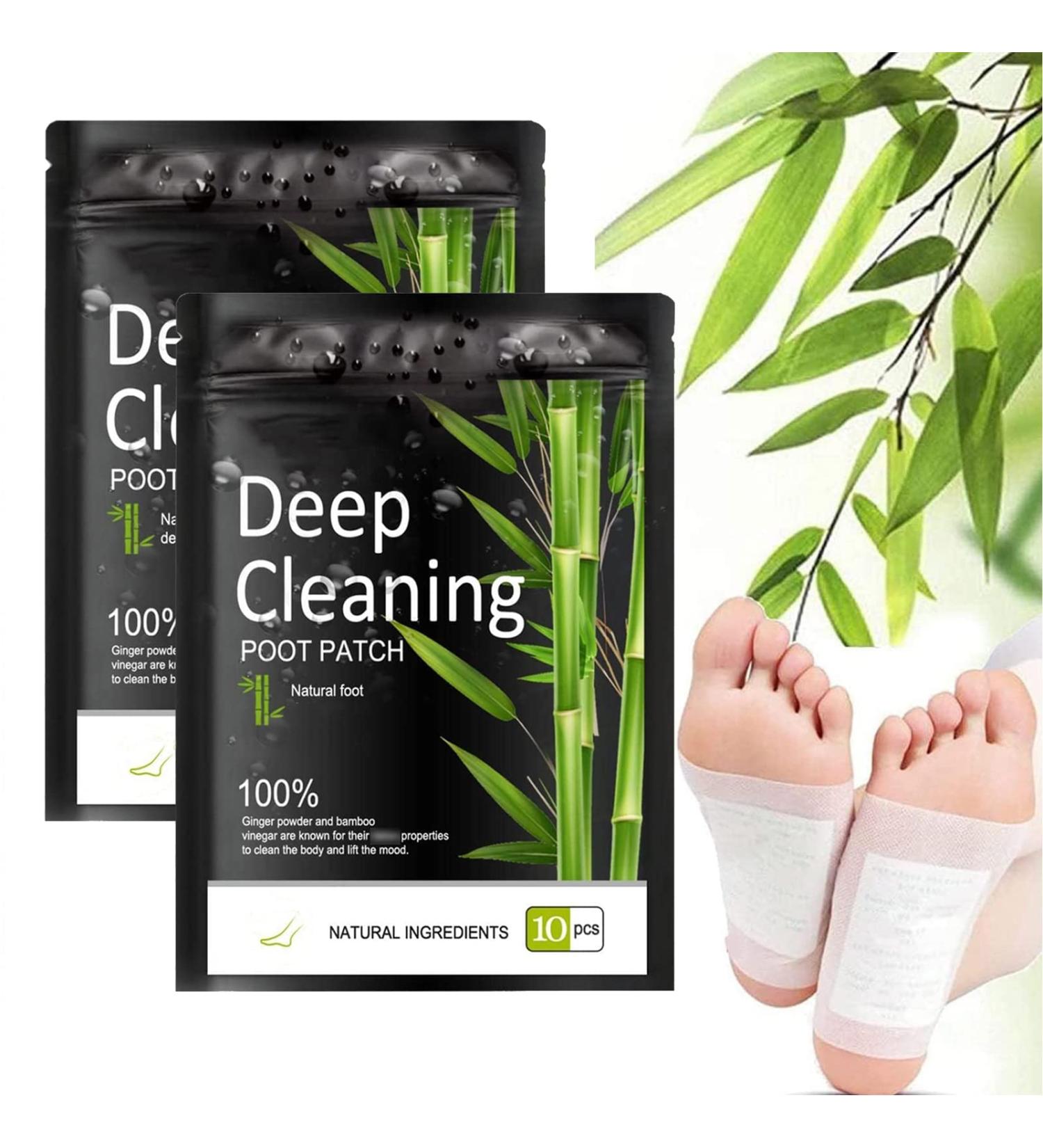 20PCS Premium Deep Cleansing Foot Pads with Bamboo Vinegar and Ginger - Foot Care for Stress Relief and Better Sleep - Buy Online on SooperMarket.com