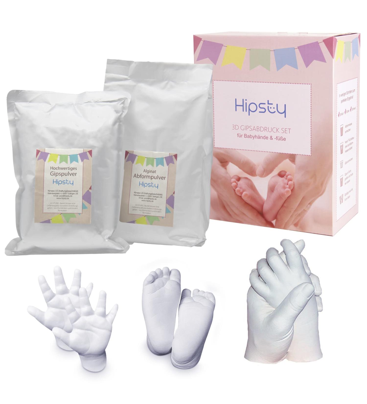 Unique Hipsty Plaster Printing Set for Baby Hand and Footprints | Create Cherished Memories | International Shipping Available - Buy Online on SooperMarket.com