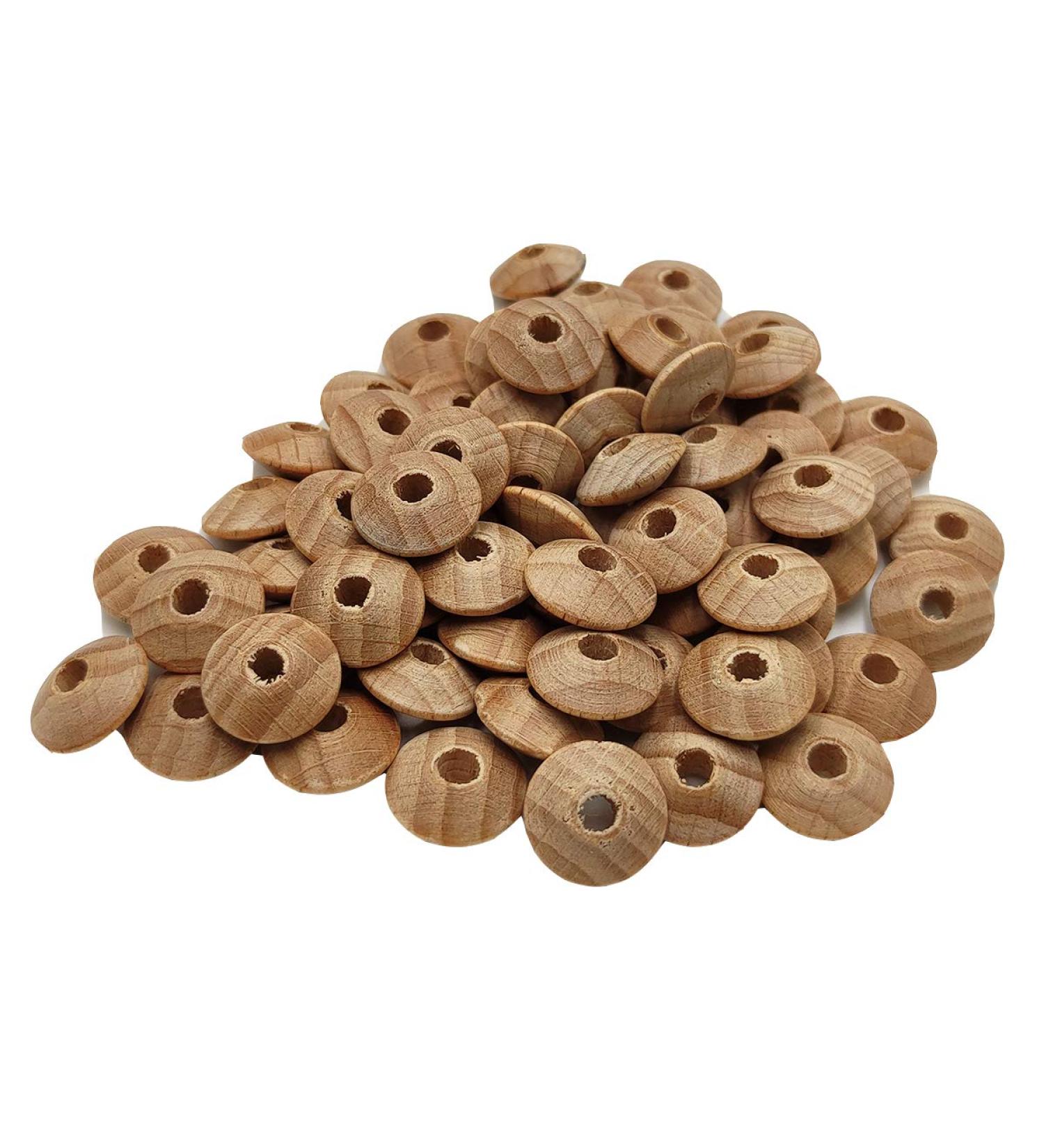 100pcs Beech Wooden Abacus Beads Unfinished DIY Handmade Mom Necklace Making Family Charm Decoration - Buy Online on SooperMarket.com
