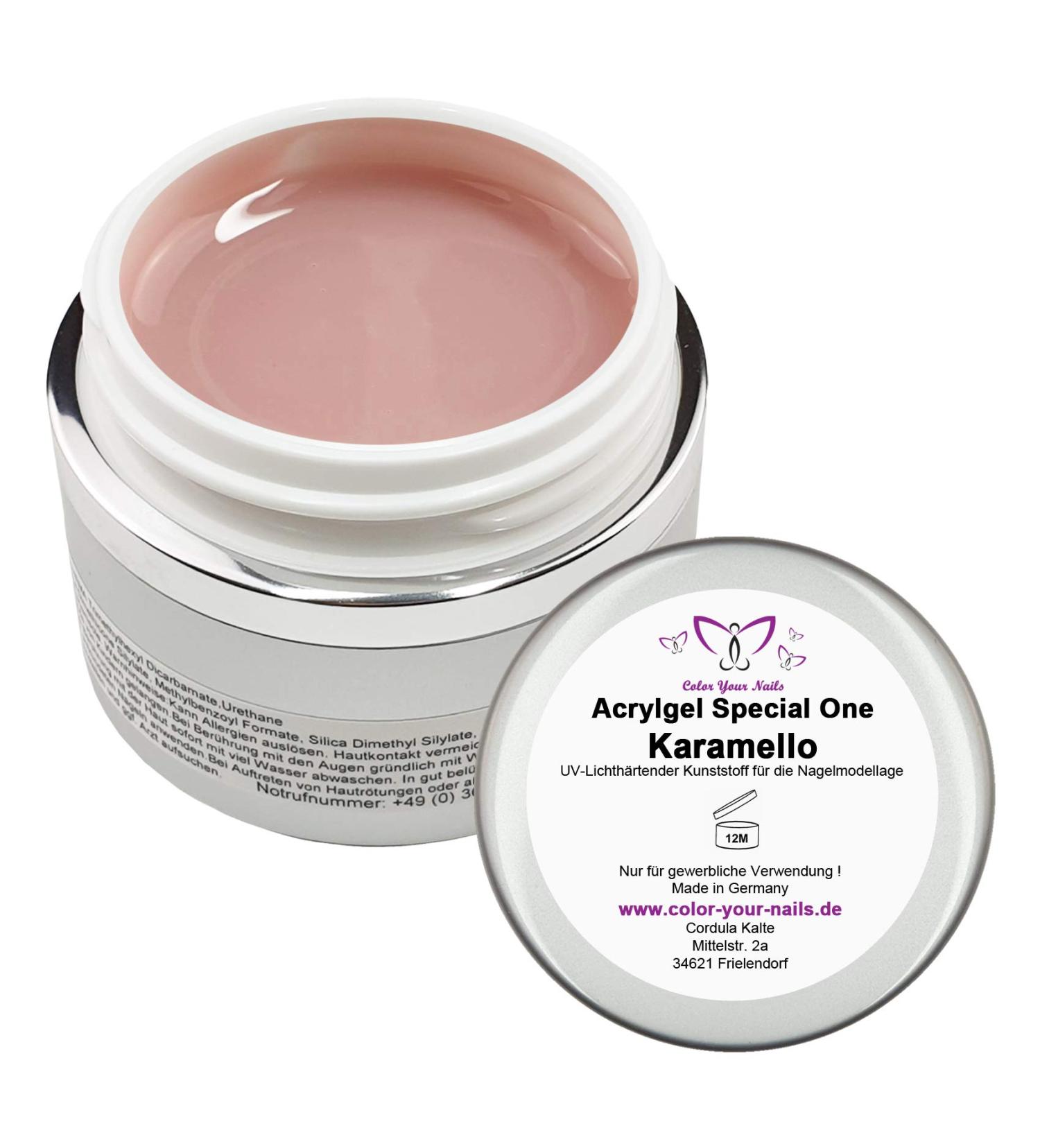 Special One Acrylgel Karamello to be applied without a spatula made in Germany Acryl Gel (15g)