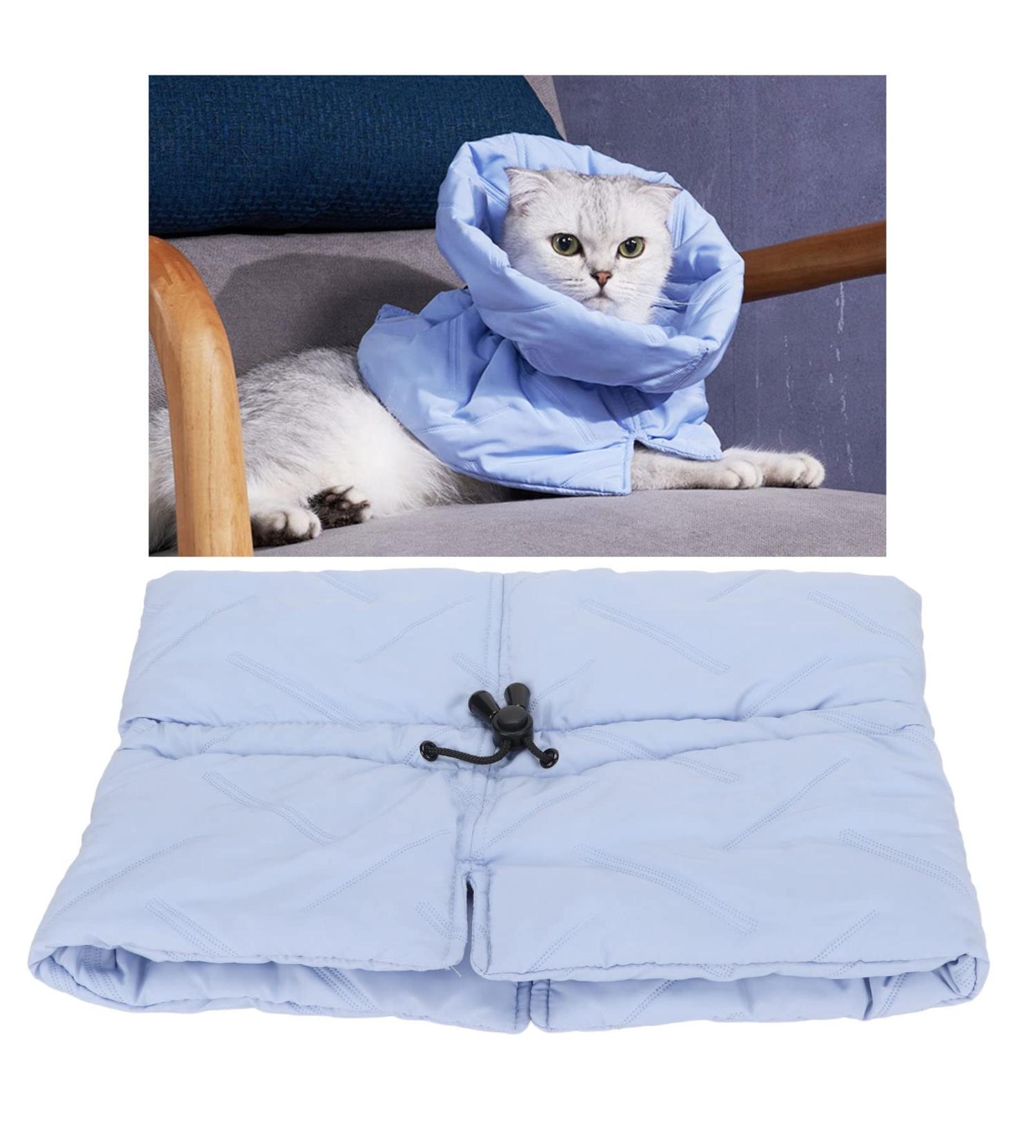 Adjustable Soft Polyester Elizabethan Cat Collar for Pets - S/M (M) - Buy Online on SooperMarket.com