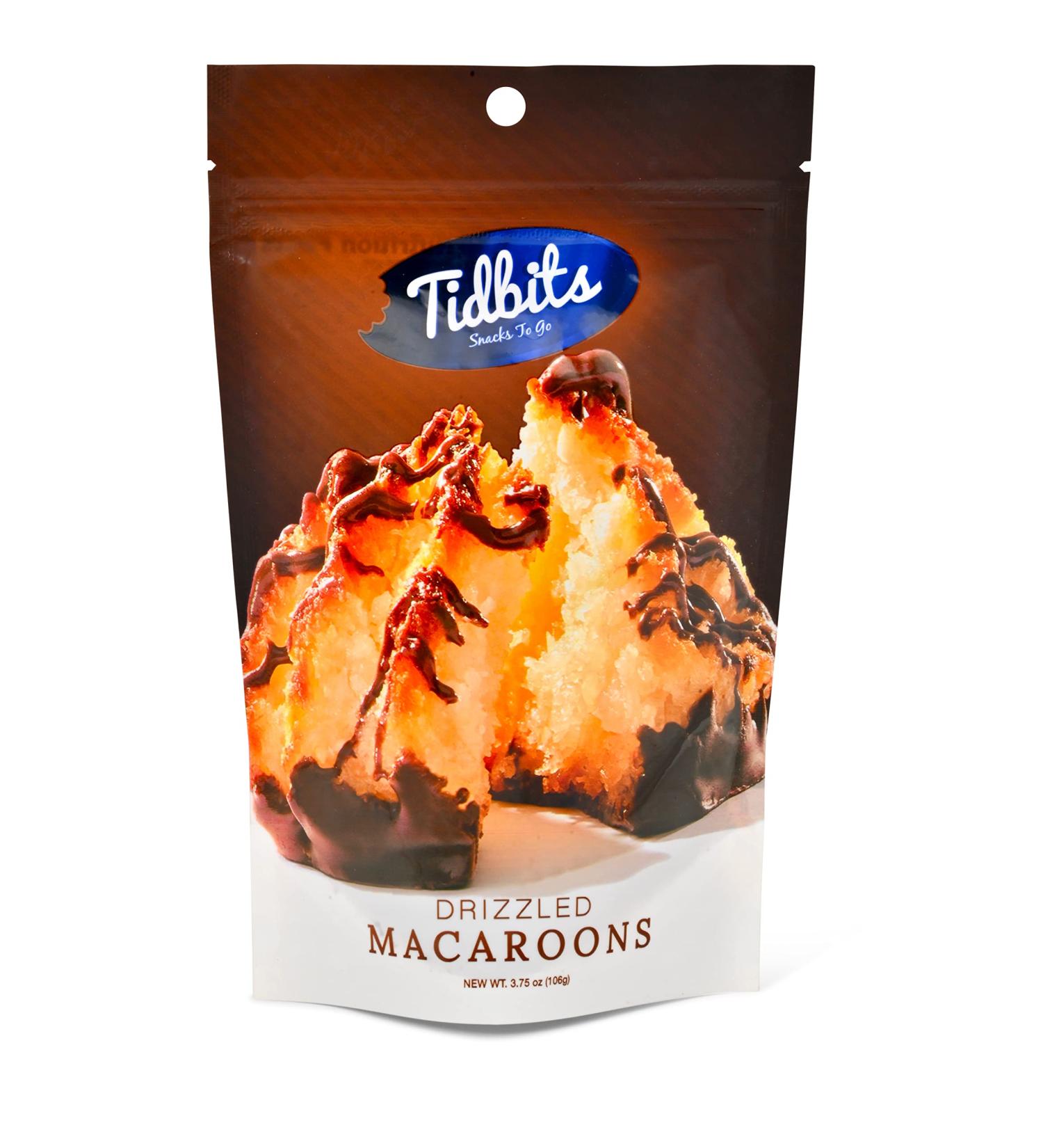Chocolate Drizzled Coconut Macaroons - Gluten-Free, Non-Dairy Dessert - 3.75 oz Pouch (Pack of 3) - Buy Online on SooperMarket.com