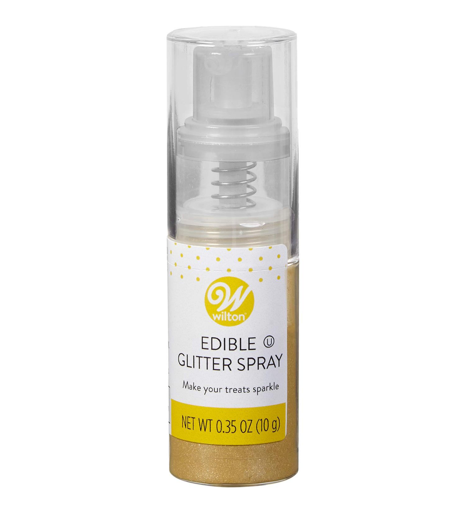 Wilton Edible Gold Glitter Spray 0.35 oz. - Sparkle and Shine on Your Creations! - Buy Online on SooperMarket.com