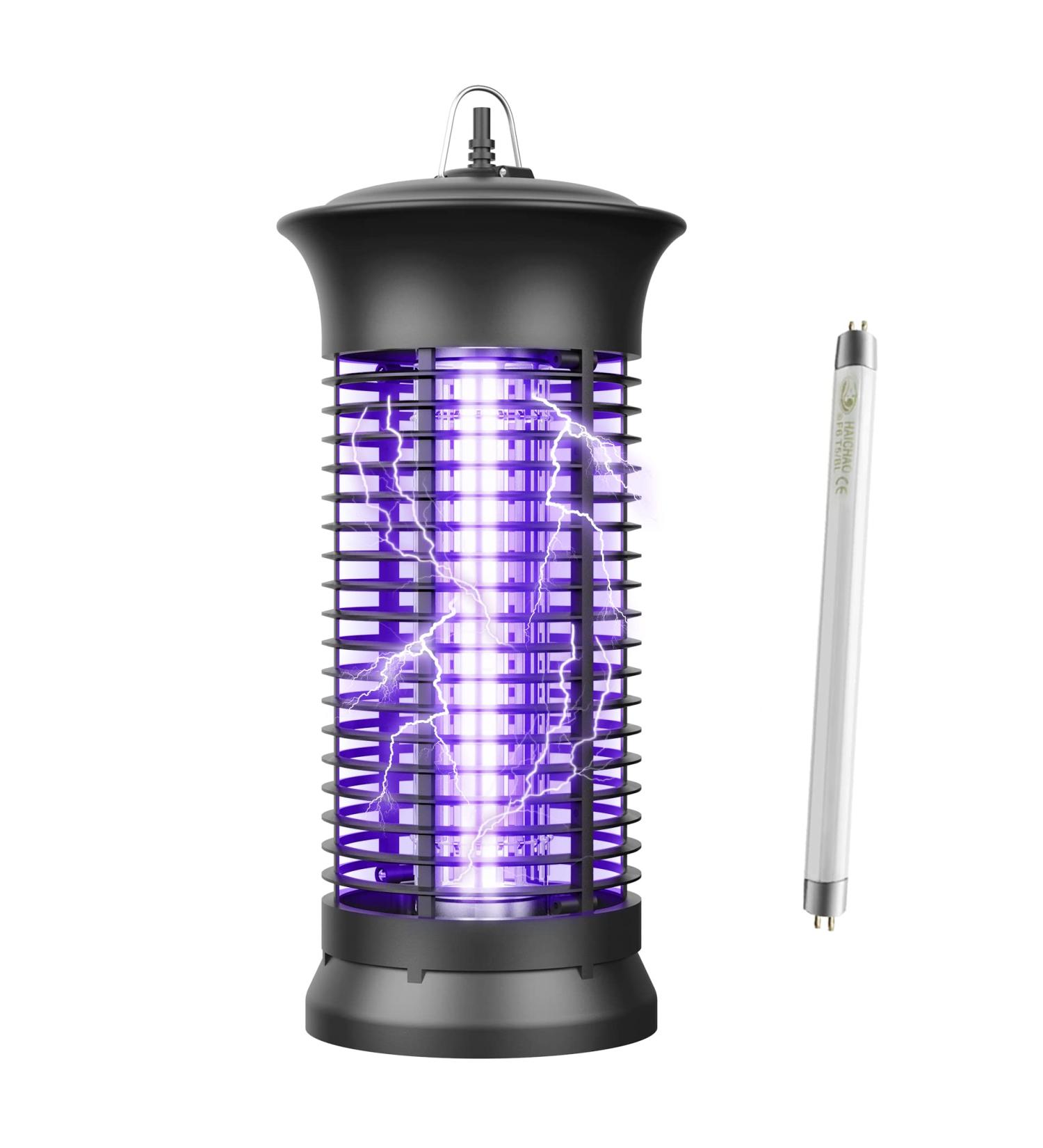 HUNTINGOOD Bug Zapper - Portable Indoor Insect Killer with 365NM UV Lamp - Chemical Free, Child Safe - Spare Bulb Included - 2023 Upgraded - Buy Online on SooperMarket.com