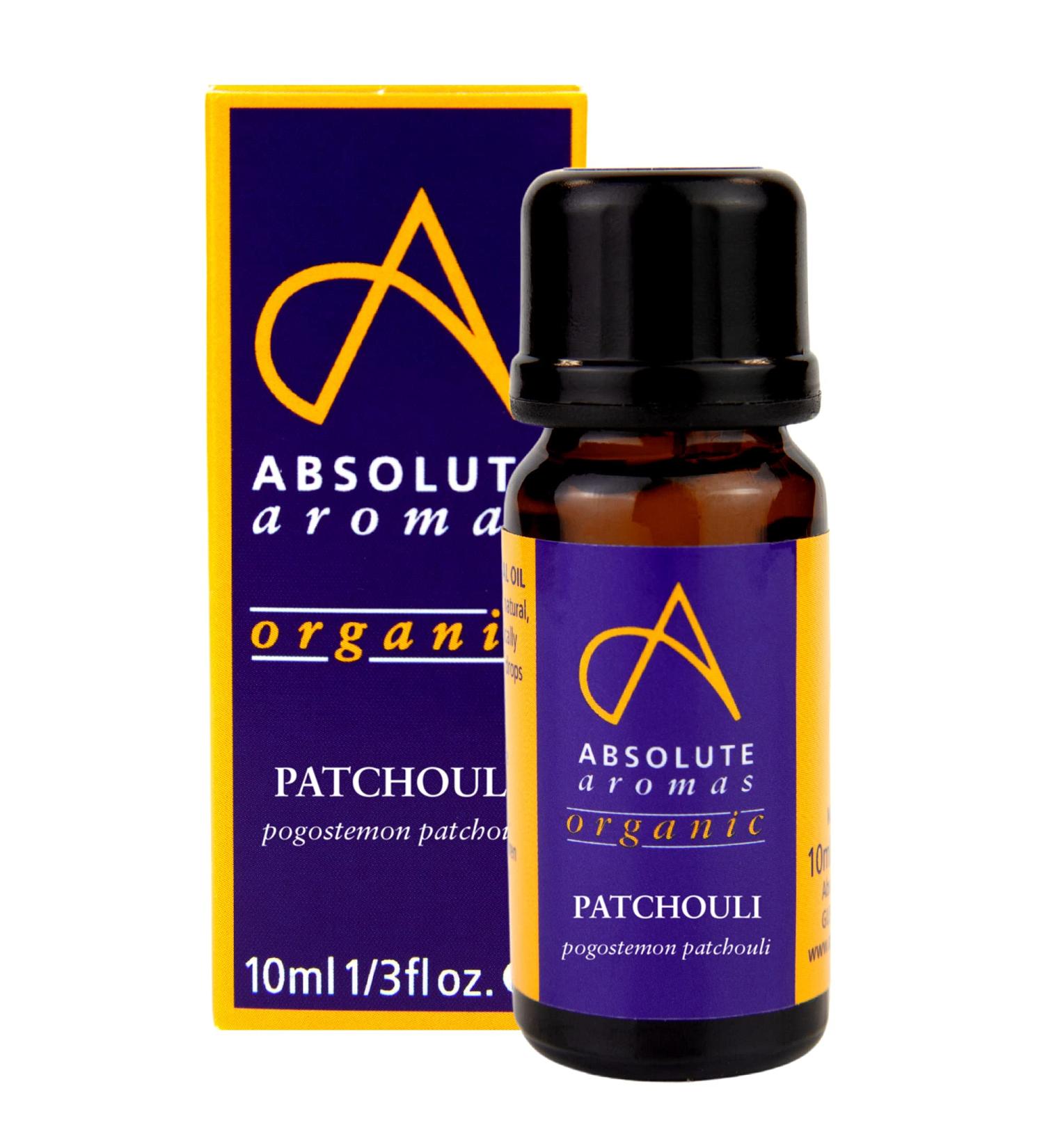 Absolute Aromas Organic Patchouli Essential Oil 10ml - 100% Pure Natural Vegan - for Diffuser & Aromatherapy - Buy Online on SooperMarket.com