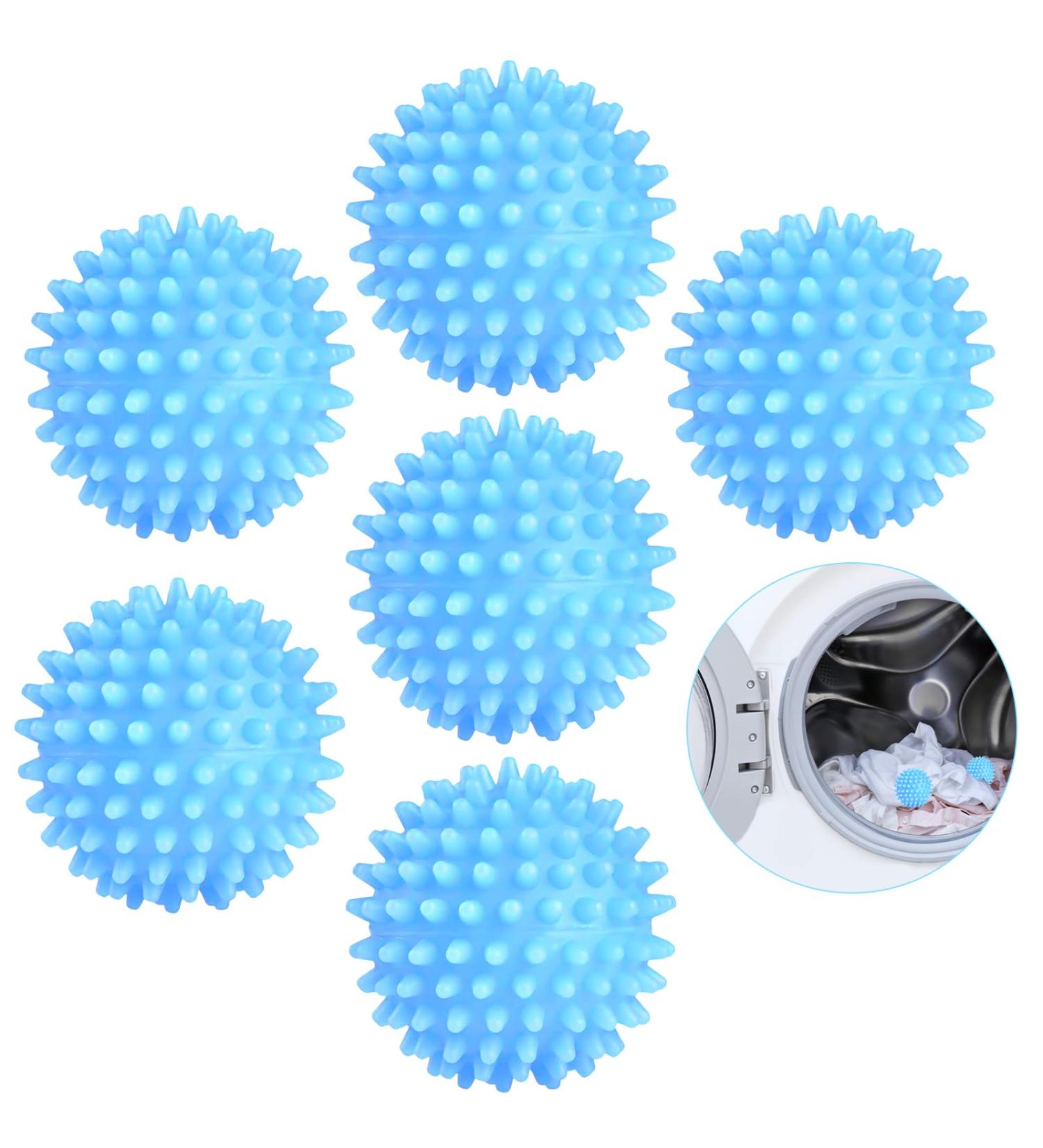 6 Pack Tumble Dryer Balls | Laundry Balls for Washing Machine | Reusable Tumble Dryer Clothes Softener Washing Machine Balls | Washing Machine Balls - Buy Online on SooperMarket.com