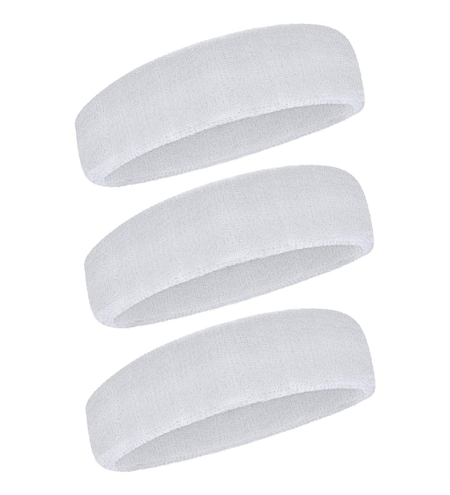 3 Pack Sports Headbands for Men & Women | Non-Slip Elastic Moisture-Wicking Cotton Athletic Hair Bands - Perfect for All Sports - Buy Online on SooperMarket.com