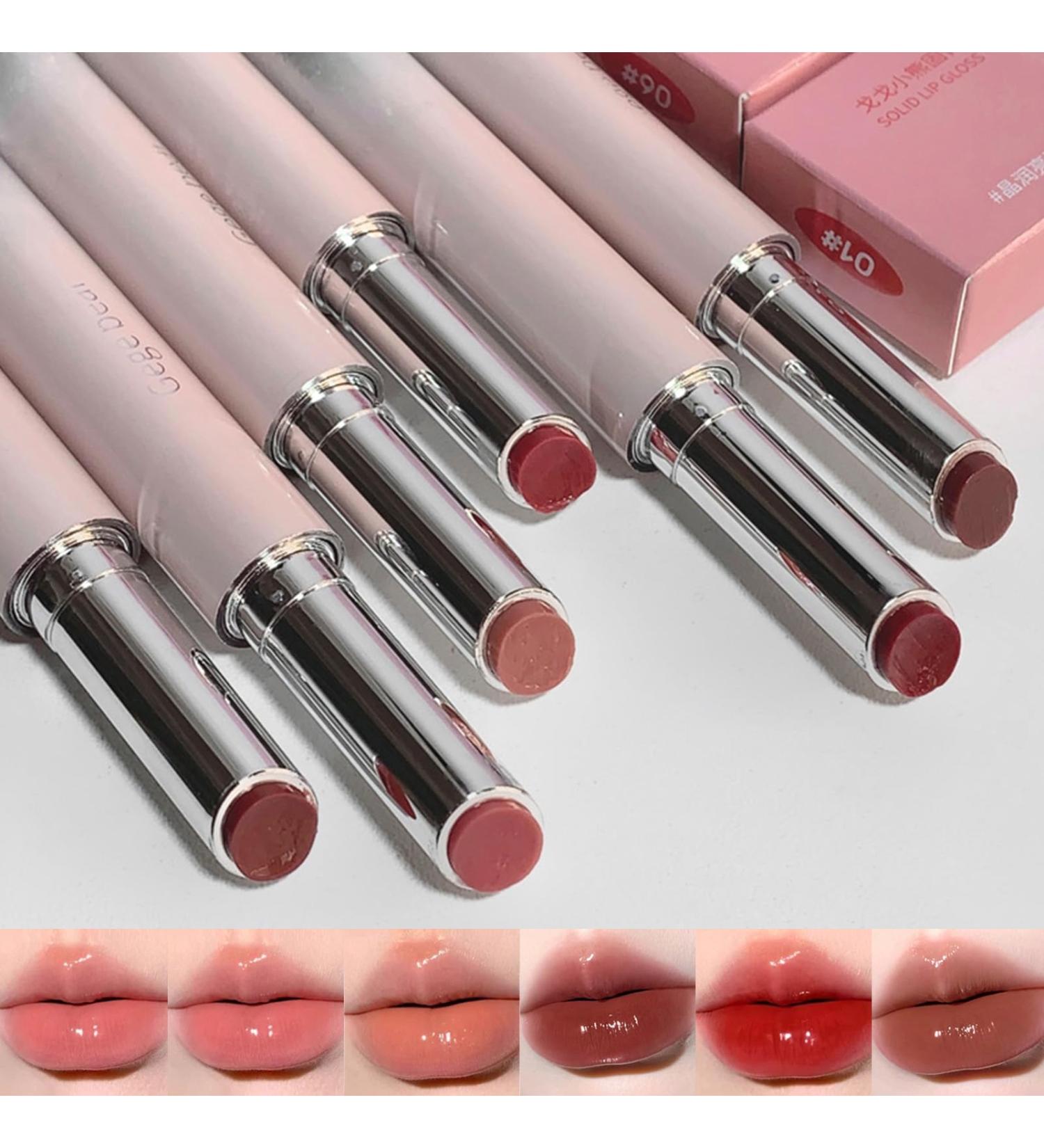 Shop 6 Colors Jelly Glossy Lipstick - Hydrating Long Lasting & Waterproof Lip Gloss Set - Buy Online on SooperMarket.com