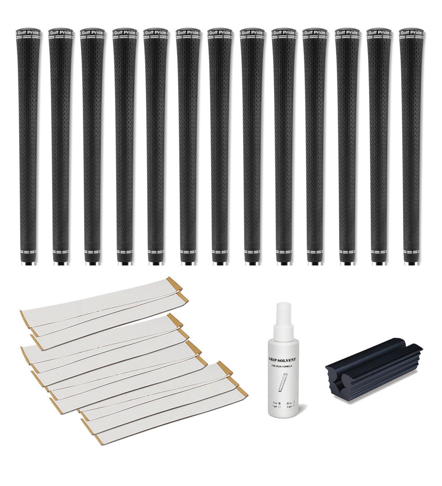 Golf Pride Tour Velvet 360-13 pc Golf Grip Kit (with Tape, Solvent, Vise clamp)