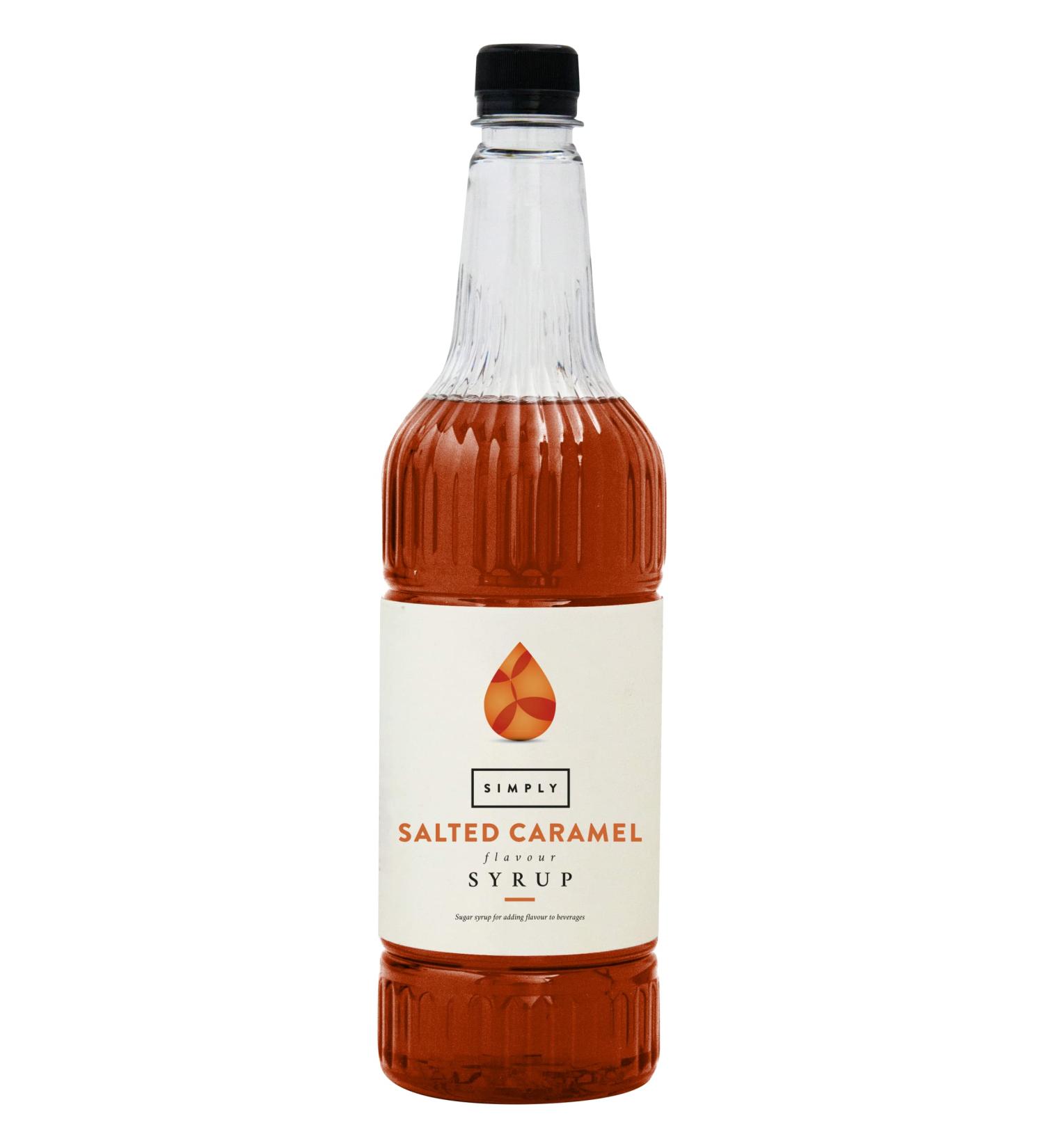Simply Salted Caramel Syrup - Vegan, Nut-Free Flavouring for Coffee, Cocktails & Baking (1L) - Buy Online on SooperMarket.com