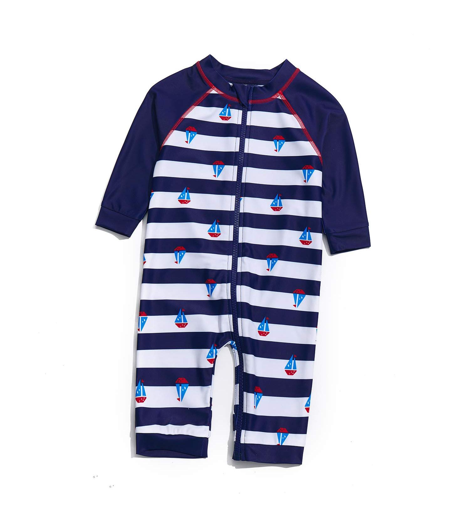 Bonverano Baby Boys Swimsuit | UPF 50+ Sun Protection | Full-Length Zipper | 2-3 Years Yawl - Buy Online on SooperMarket.com