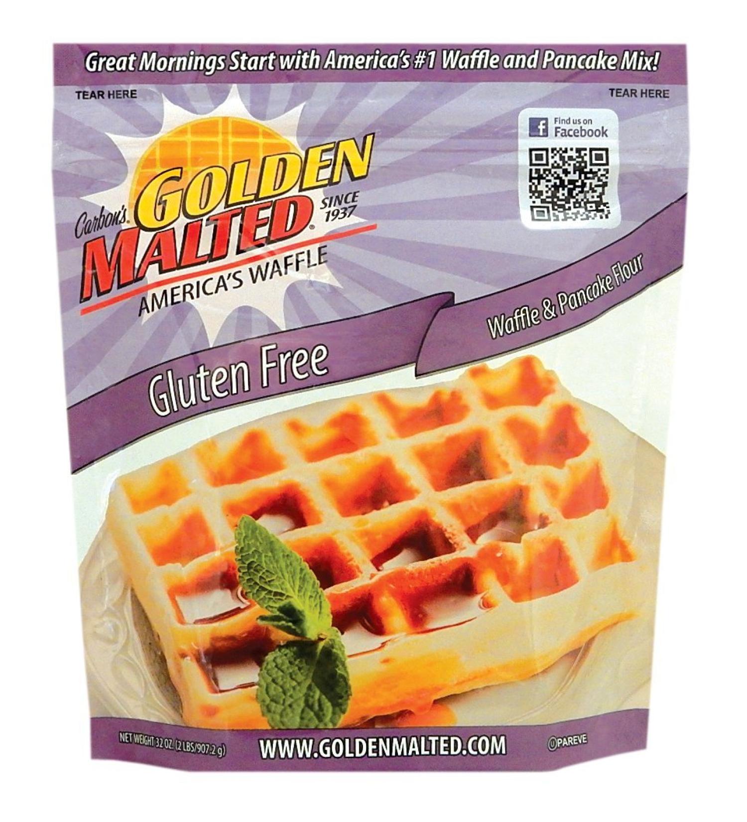Golden Malted Gluten Free Waffle & Pancake Mix - 32 oz (2 lb) - Pack of 1 - Buy Online on SooperMarket.com