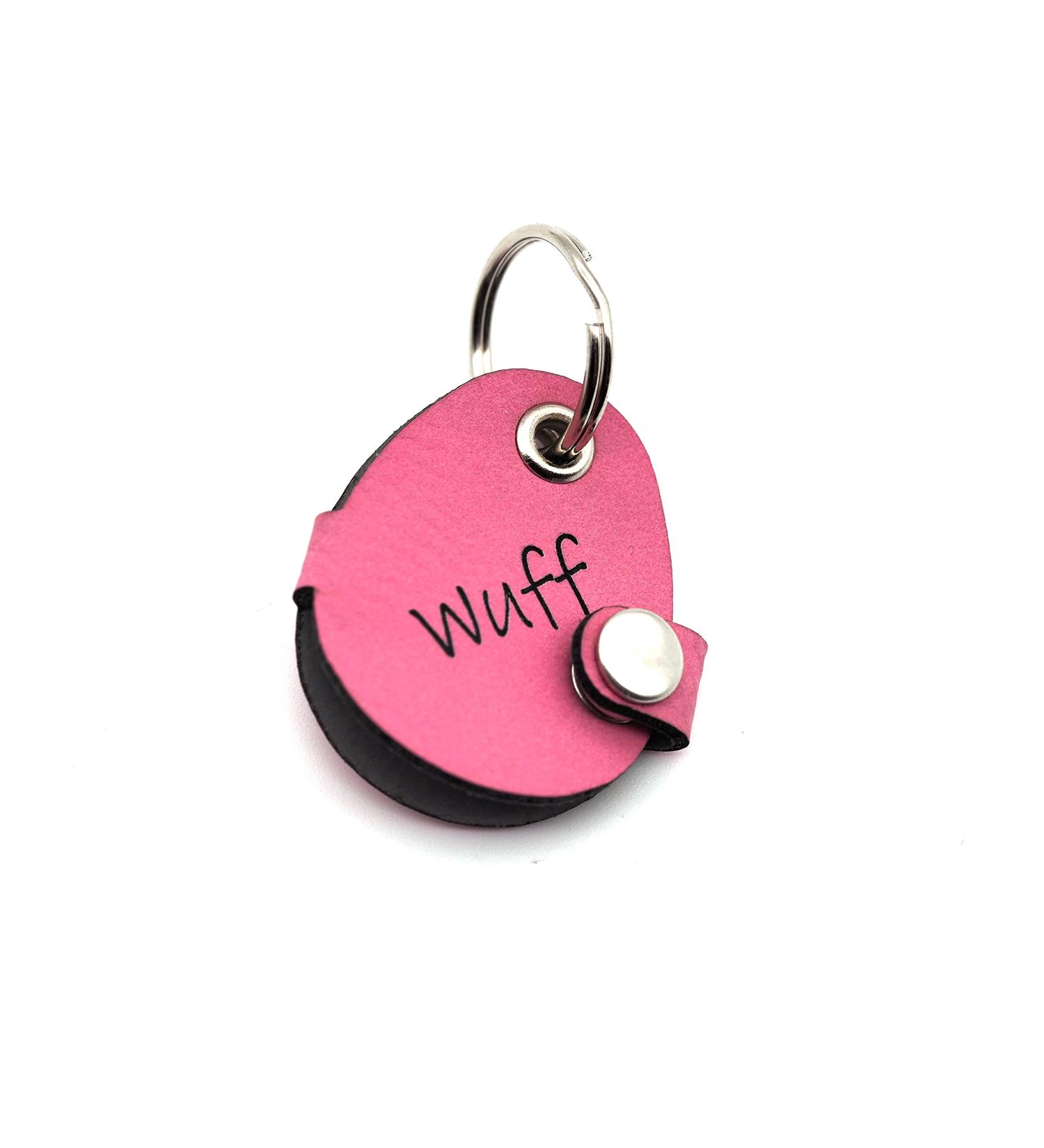 Personalized Copter Farm Dog Brand Bag - Engraved Pink Oval Leather Collar | Art & Real Leather | Custom Dog Tags - Buy Online on SooperMarket.com
