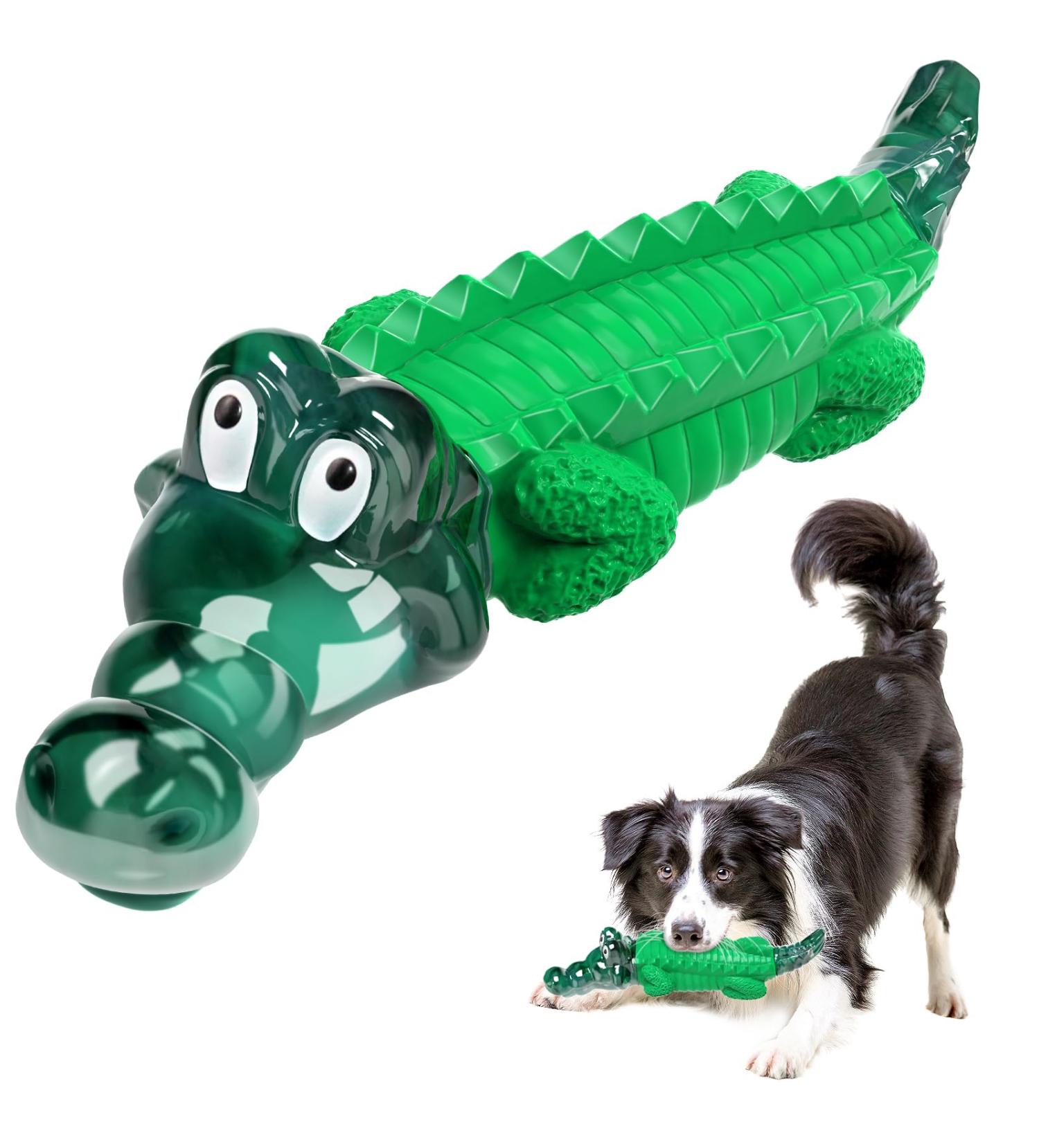 ALEATH Indestructible Dog Chew Toy for Large & Medium Breed - Tough Dog Toys for Aggressive Chewers - Green - Buy Online on SooperMarket.com
