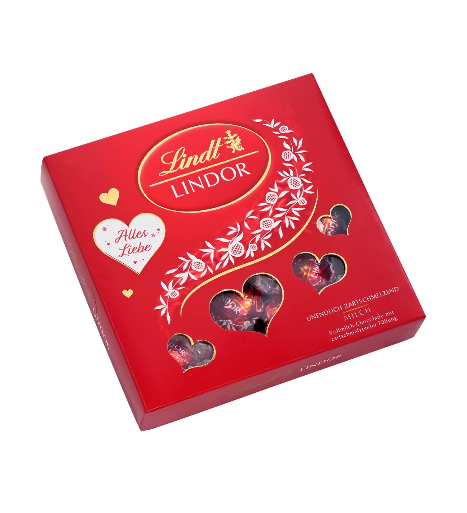 Lindt Lindor Heart Cutout Chocolate - Finest Milk Chocolate with Delicate Filling (187g) - Perfect Gift Pack for Any Occasion - Buy Online on SooperMarket.com