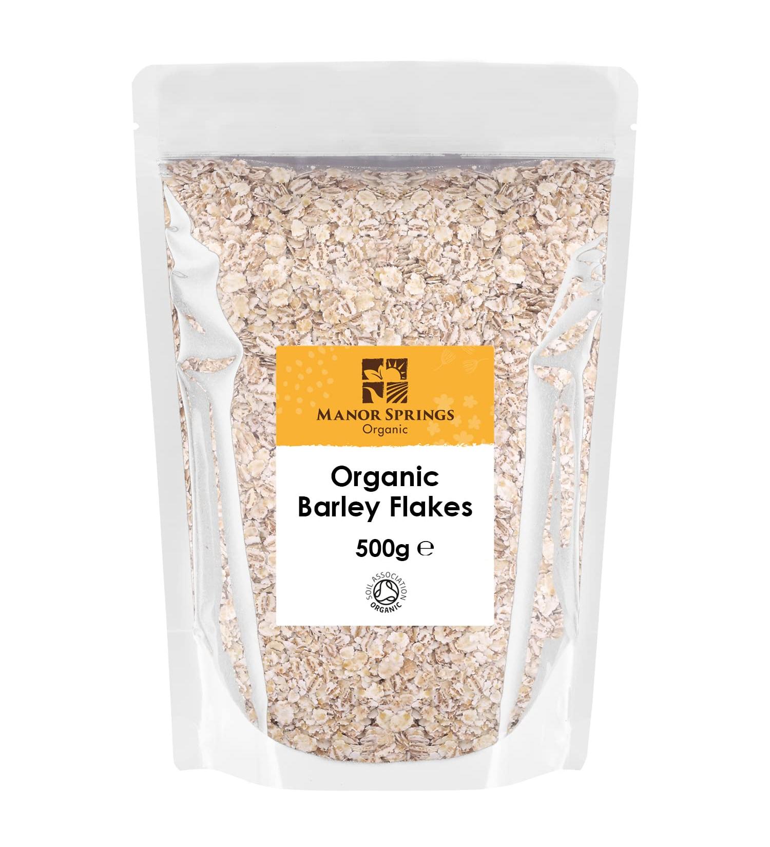 Organic Barley Flakes 500g by Manor Springs Organic - Buy Online on SooperMarket.com