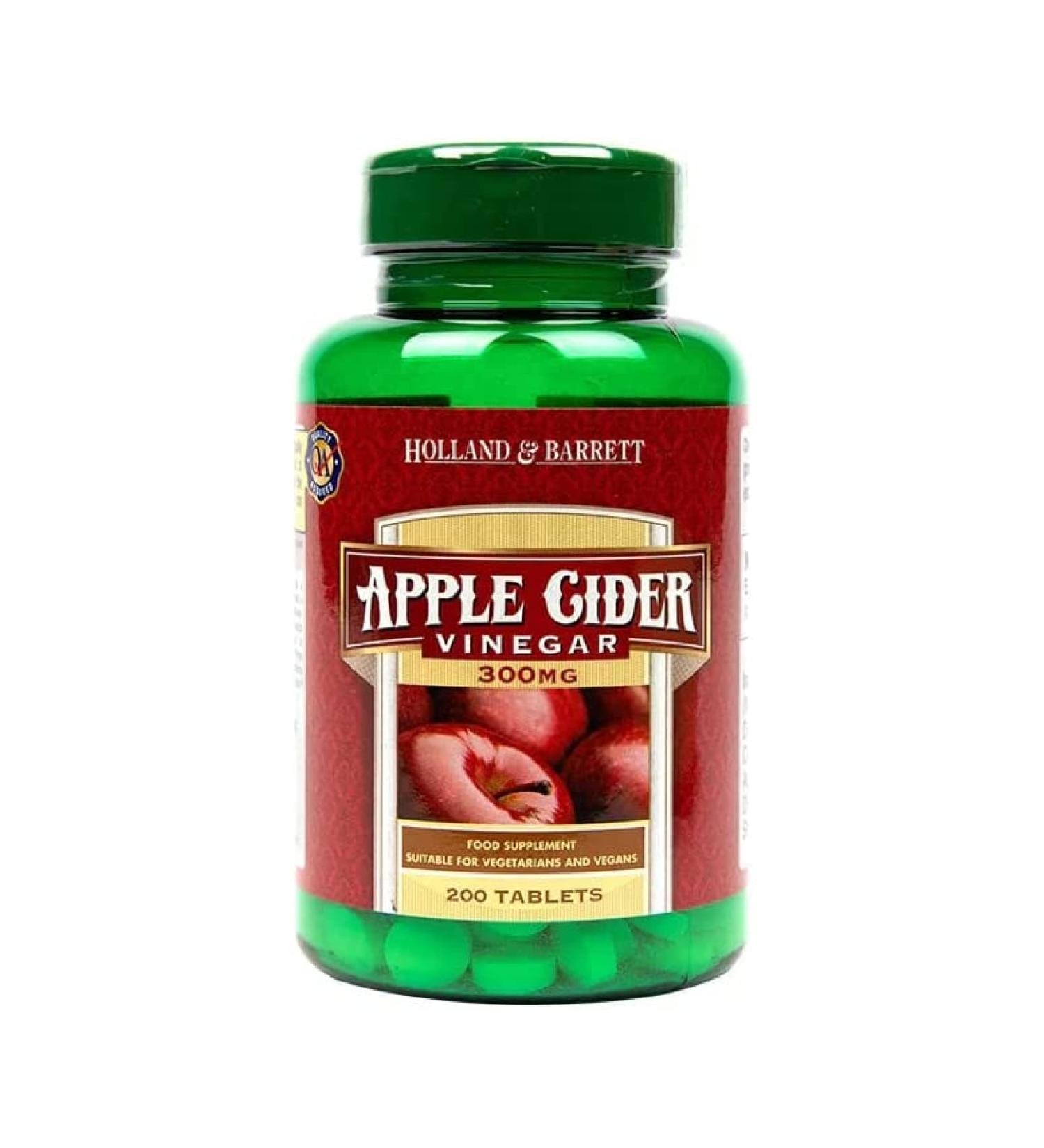 Holland & Barrett Apple Cider Vinegar 200 Tablets 300mg - Buy Online on SooperMarket.com