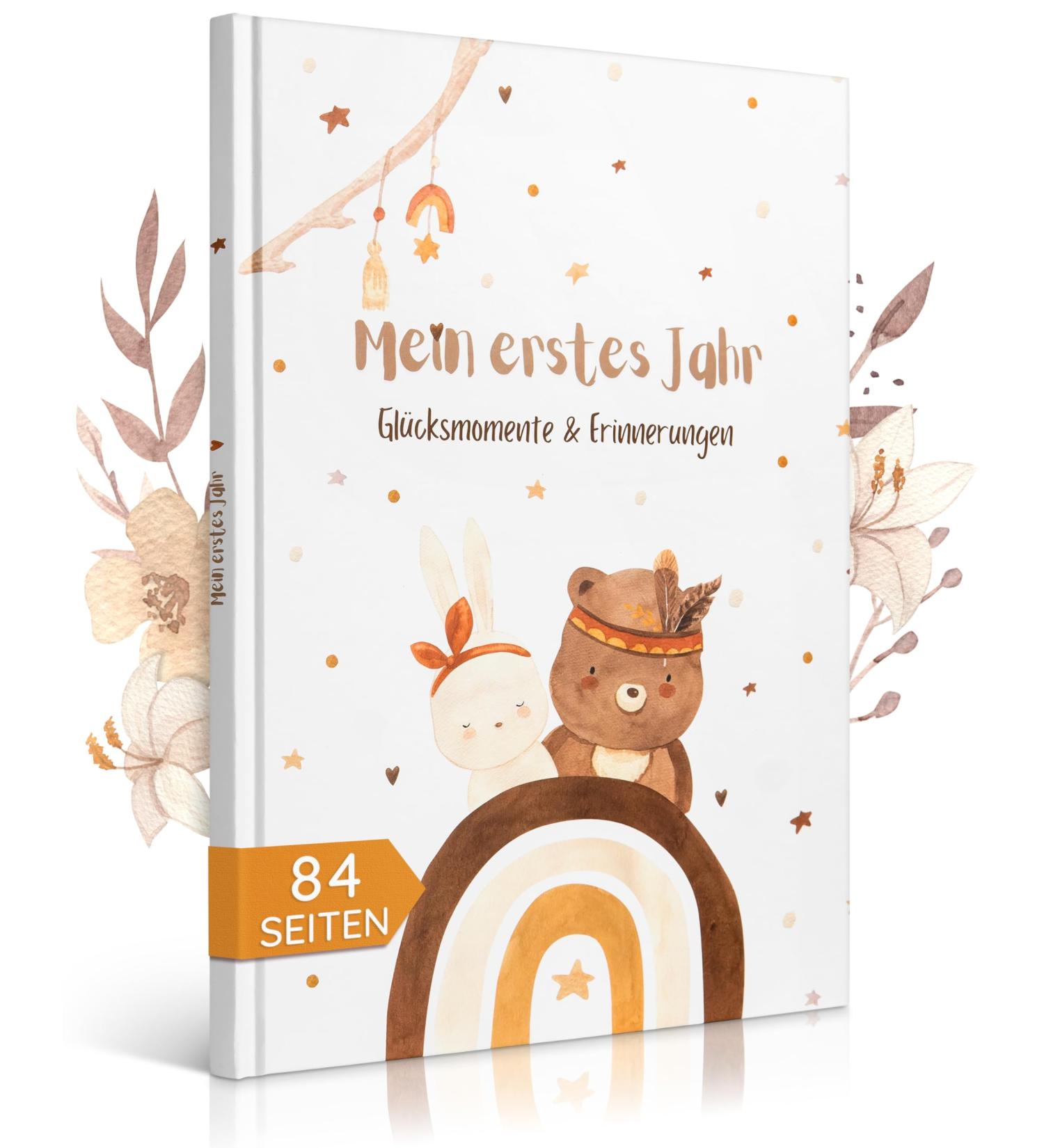 Eulentaler Baby Diary (Boho) | 1st Year Memory Book | Educator-Designed A4 Album for Cherished Moments - Buy Online on SooperMarket.com