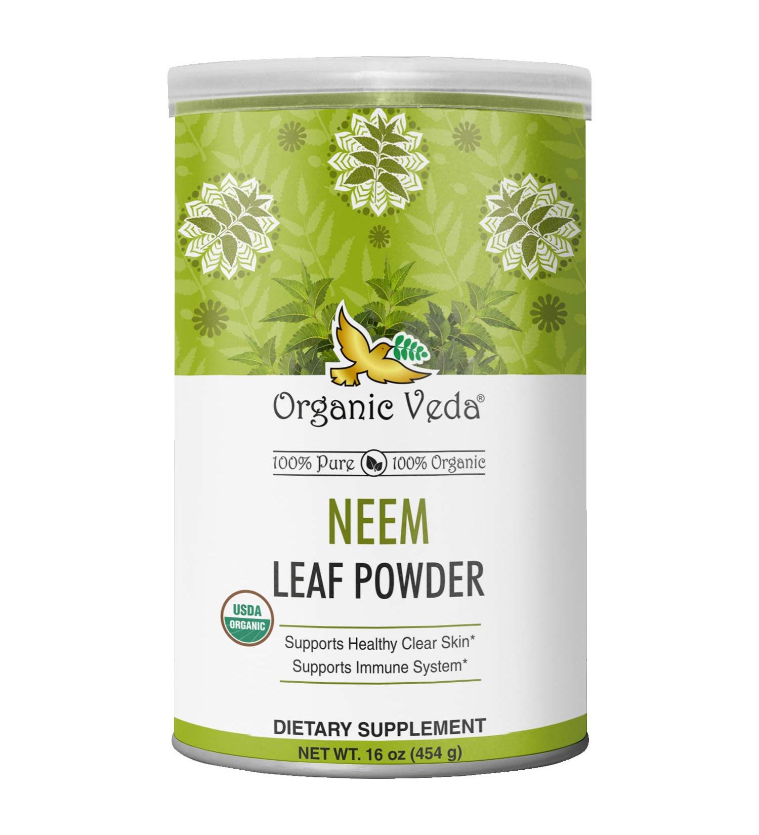 Organic Veda Neem Powder - 100% USDA Certified for Skin & Hair | Immune Support | 16 oz Pack - Buy Online on SooperMarket.com