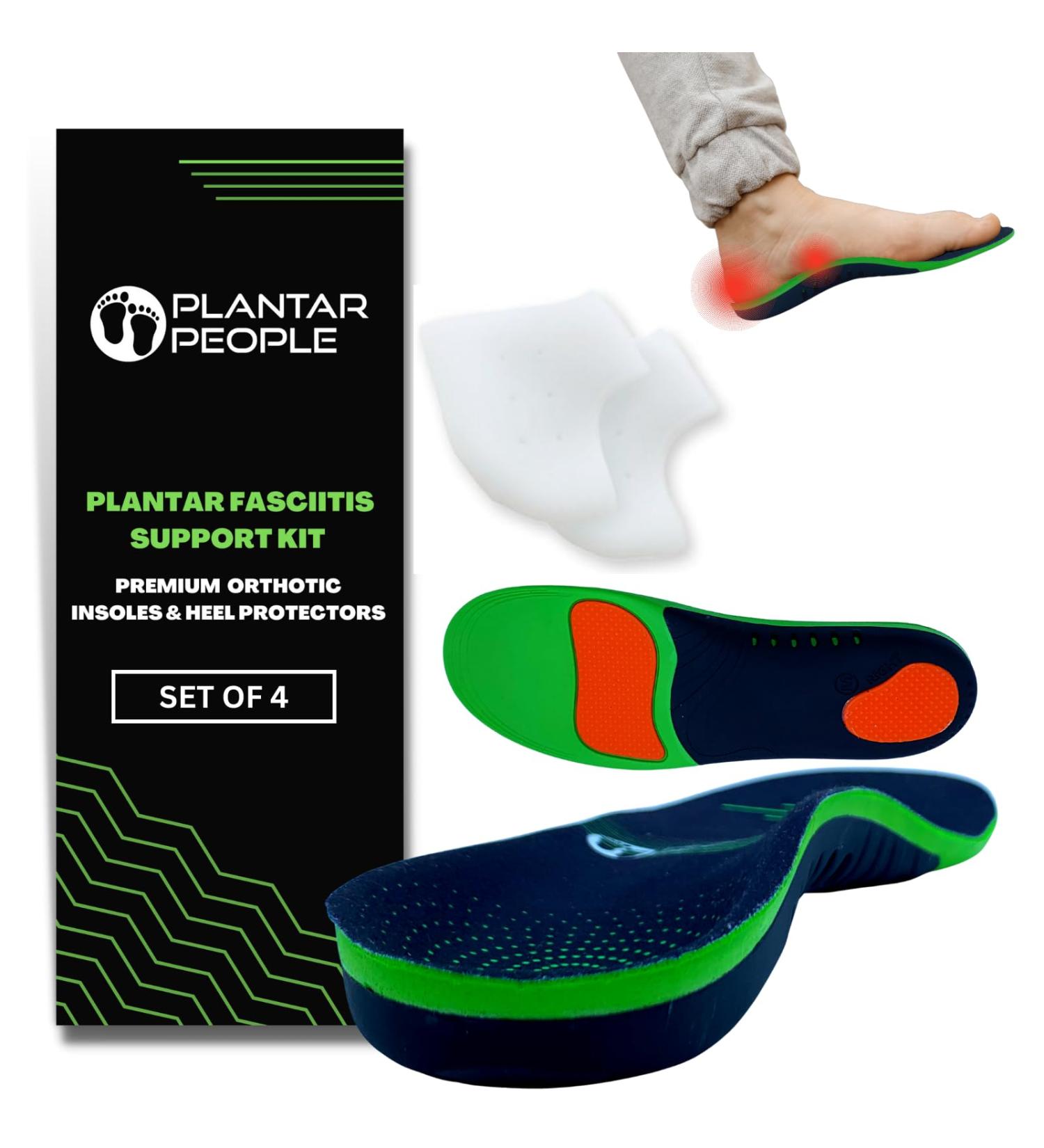 Plantar People Orthotic Insoles with Arch Supports & Silicone Heel Pads - XS (UK 3-4.5) for Plantar Fasciitis Treatment - Buy Online on SooperMarket.com