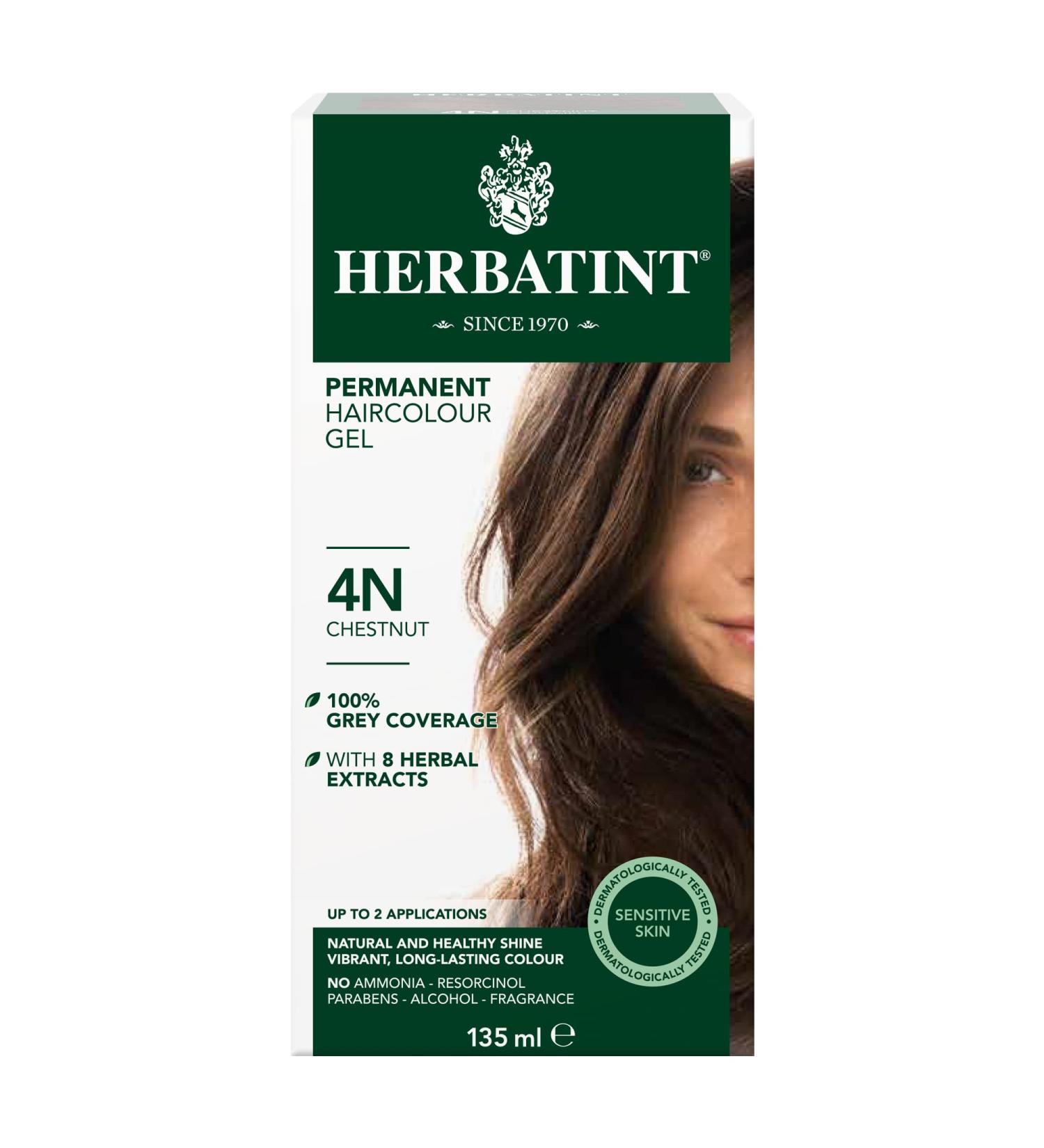 Herbatint 4N Chestnut Hair Dye - Natural & Vegan Formula - Buy Online on SooperMarket.com