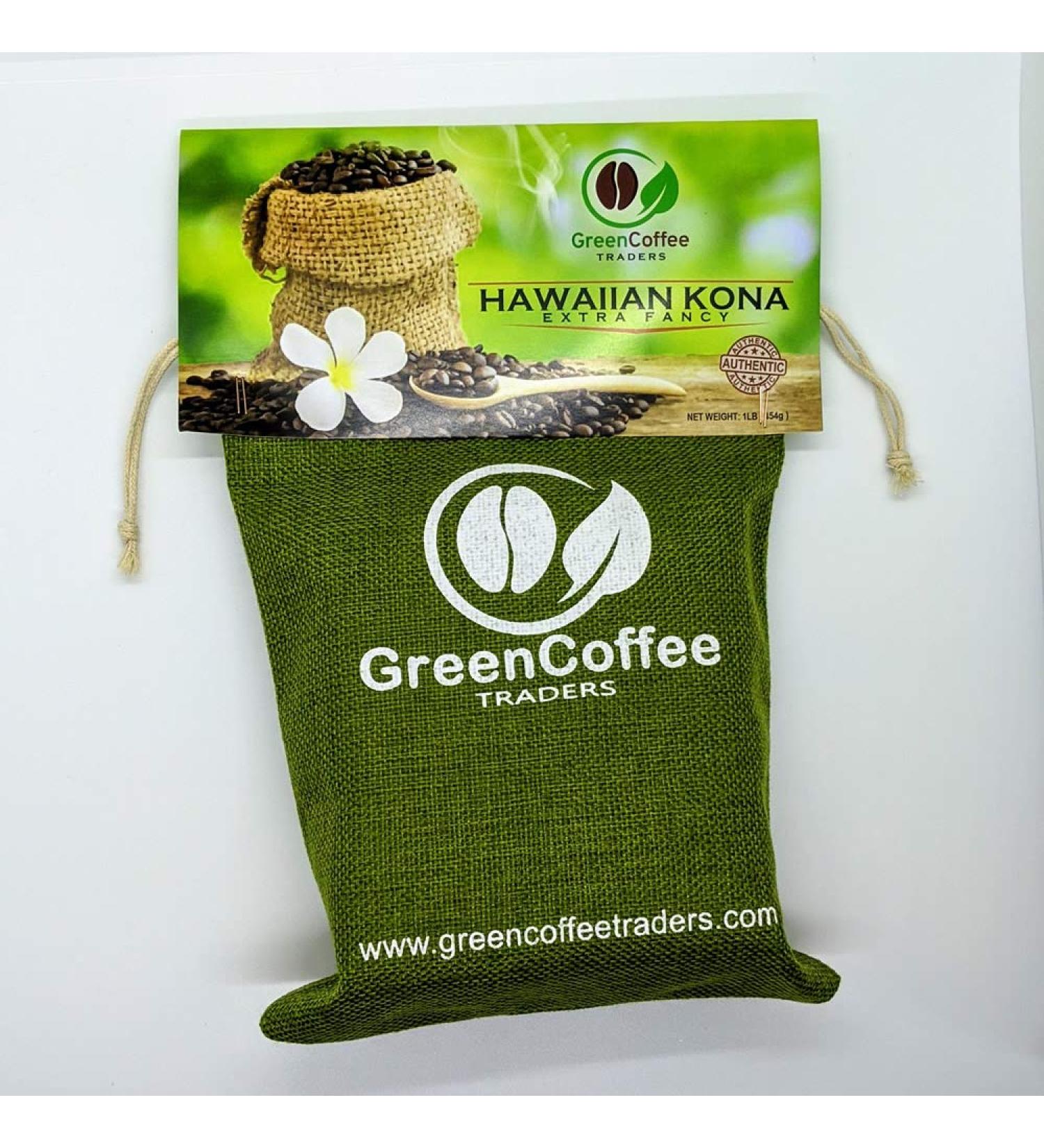 1LB. 100% Hawaii Hawaiian Kona Extra Fancy GREEN UNROASTED Coffee