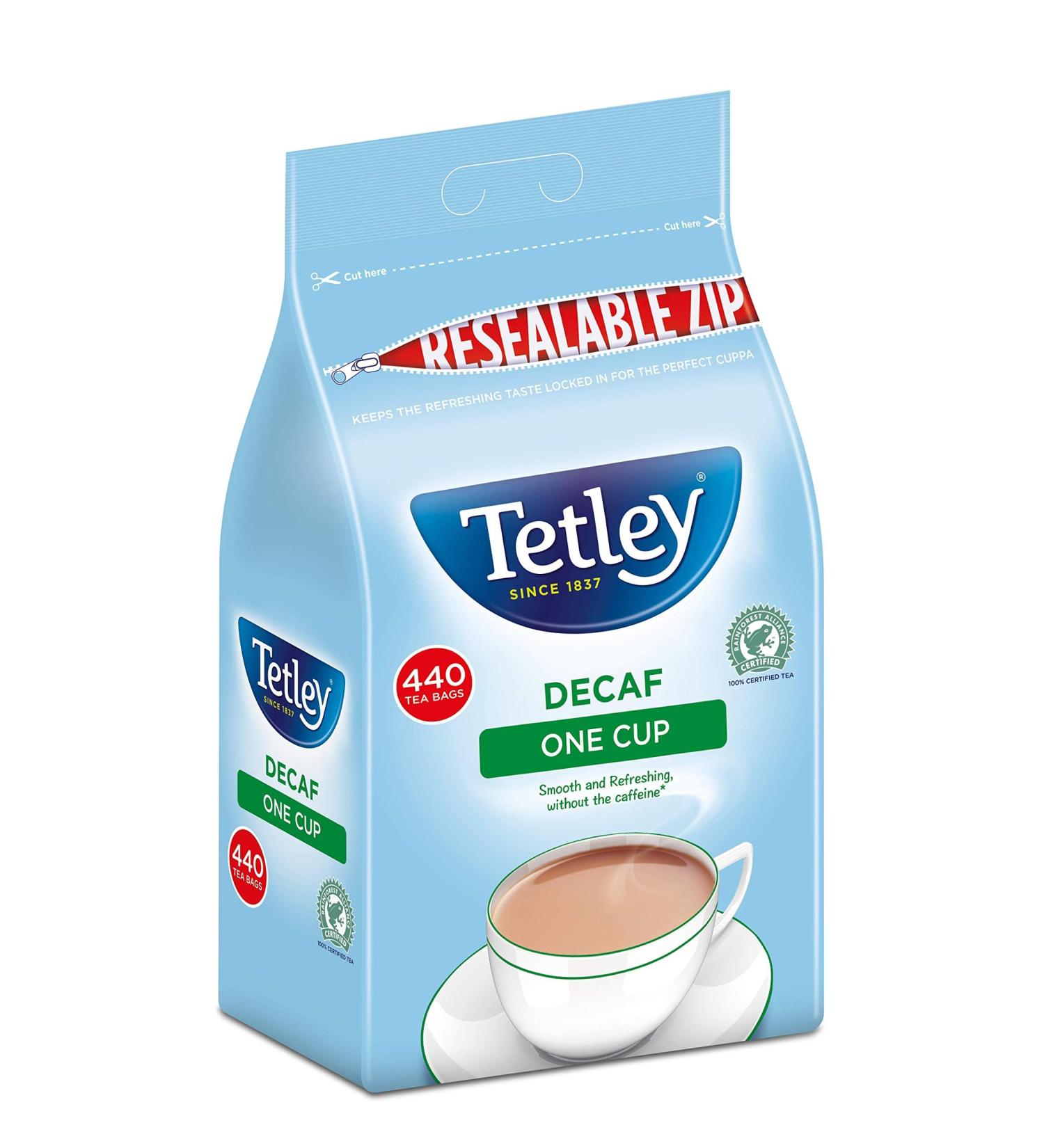 Tetley One Cup Decaf Tea 440 Tea Bags 1KG - Buy Online on SooperMarket.com