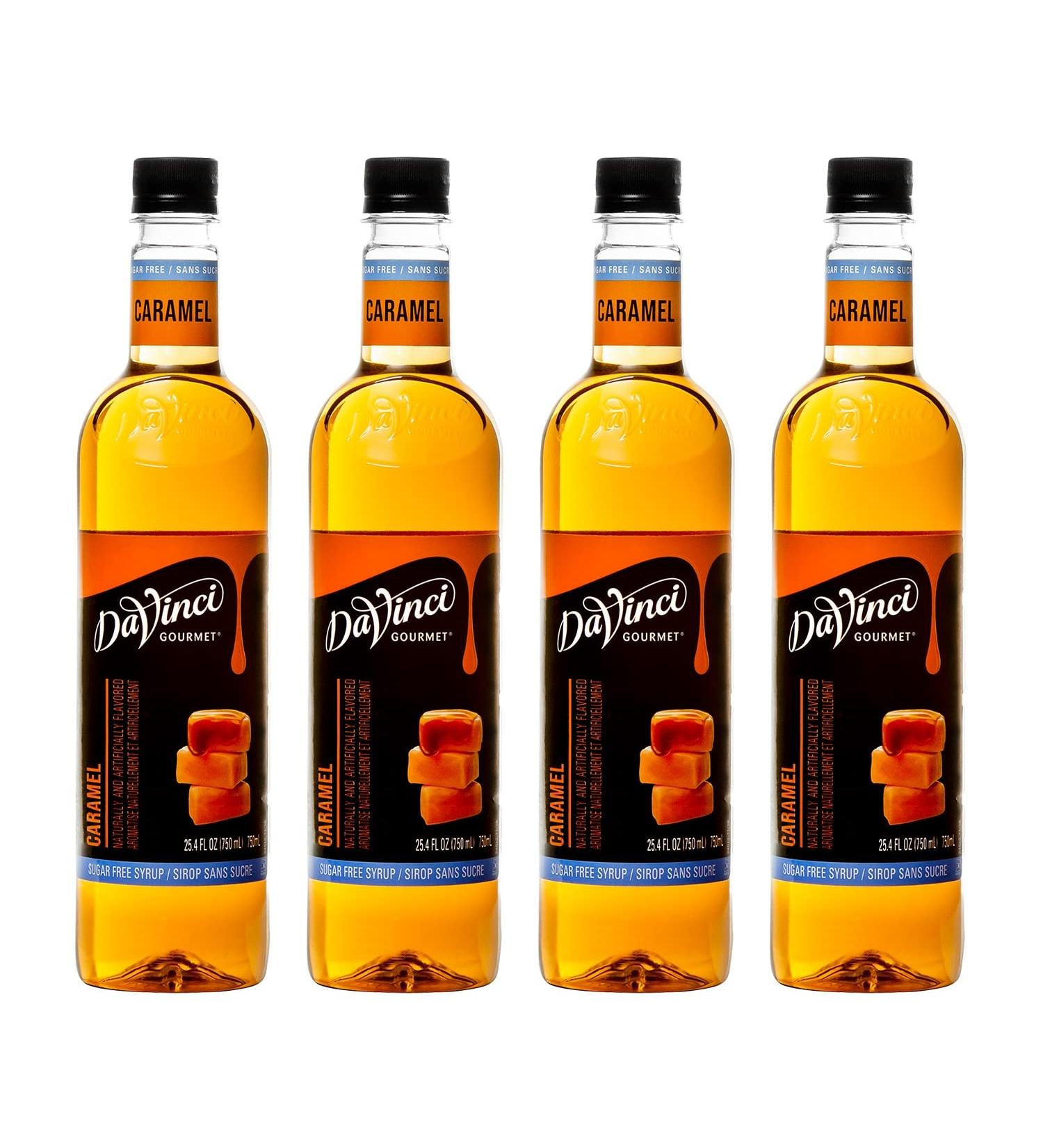 DaVinci Gourmet Sugar Free Caramel Syrup 25.4 Fl Oz (Pack of 4) - 100 Fl Oz Total - Buy Online on SooperMarket.com