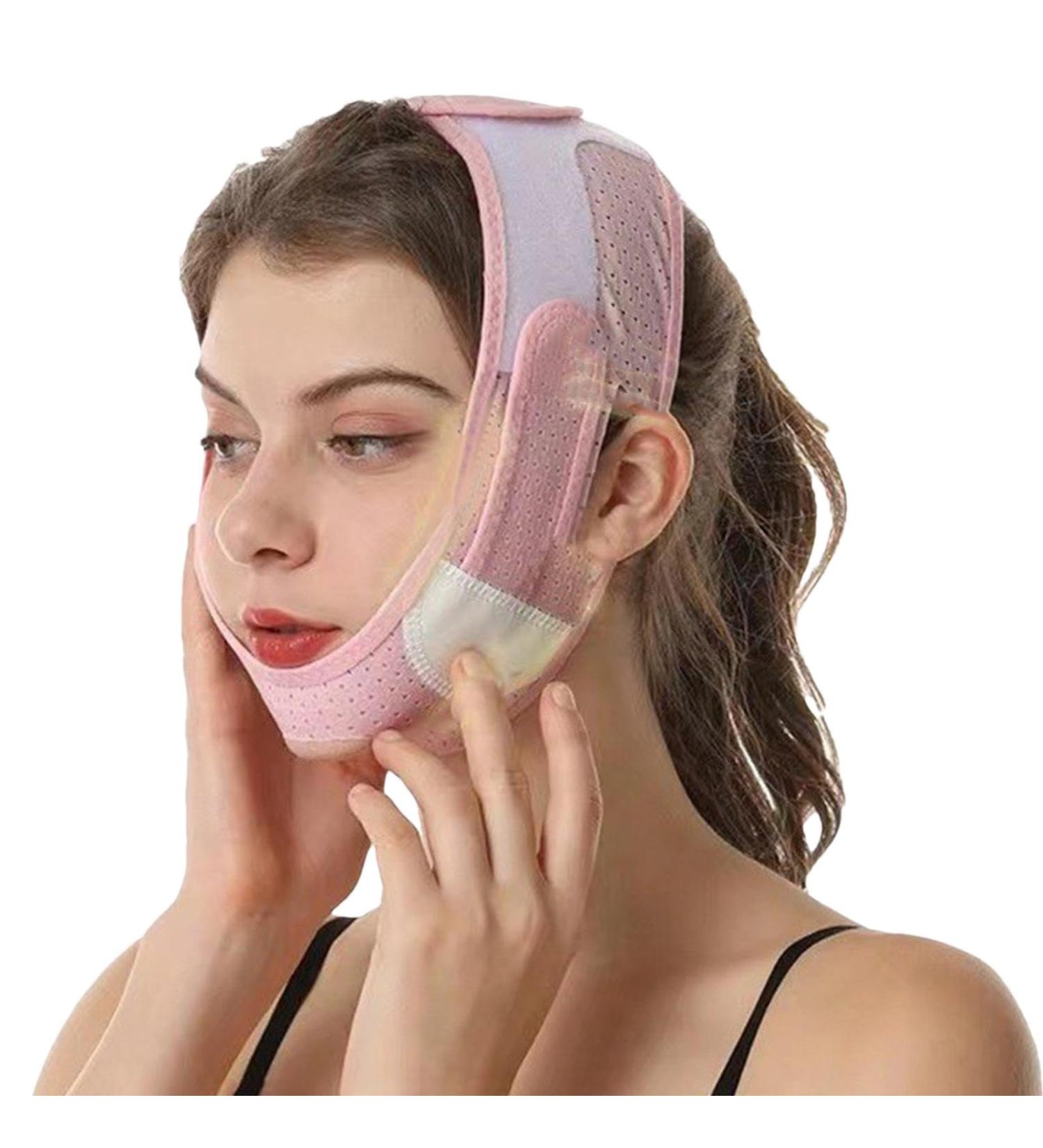 Double Chin Reducer Facial Slimming Strap Double Chin Reducer Face Lifting Belt Facial Slimming Strap V Lines Lifting Belt Breathable For Home Use - Buy Online on SooperMarket.com
